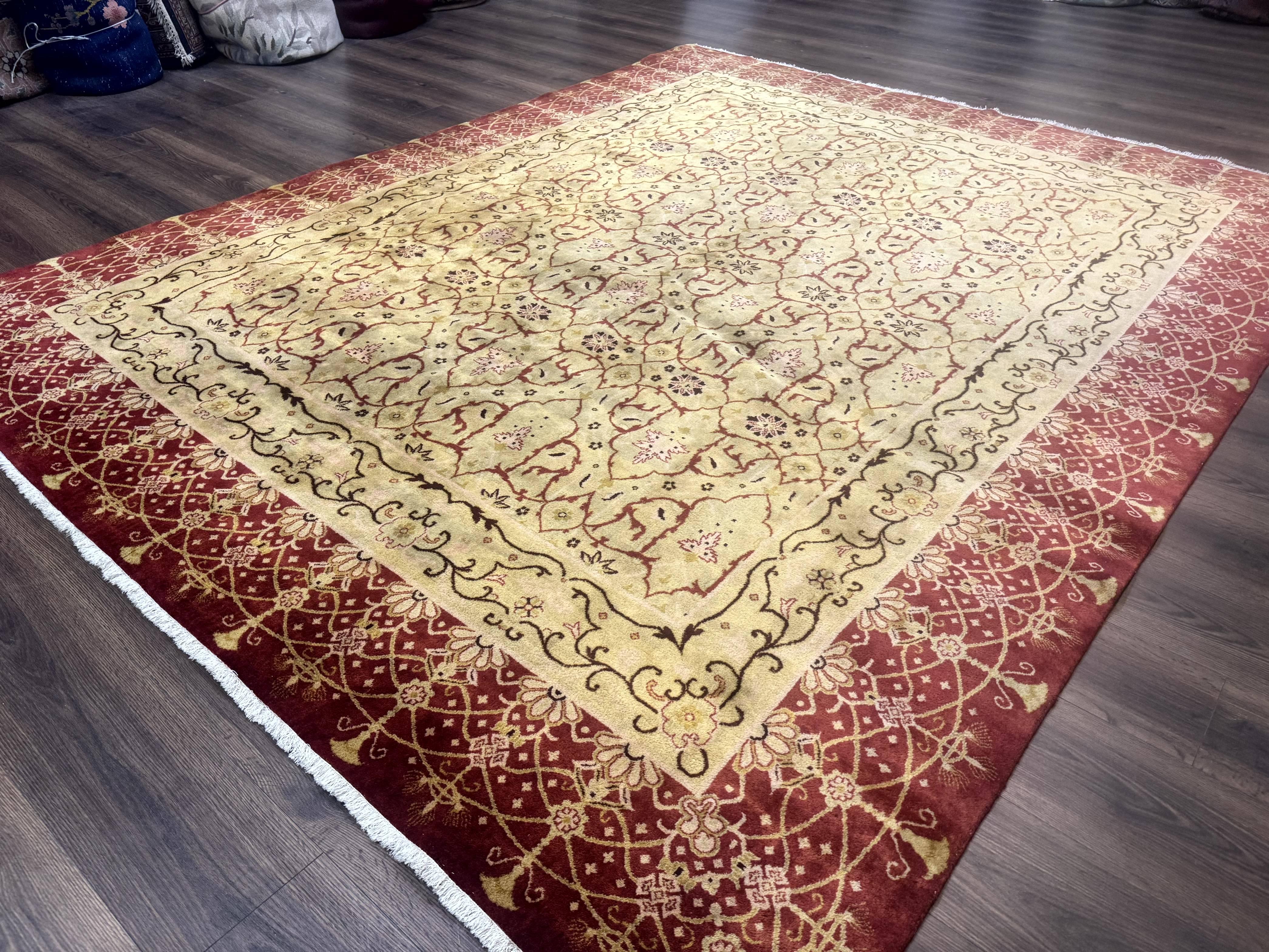 Pak Persian Rug 8x10, Allover Pattern, Gold-Tan, Fine 200 KPSI - Jewel Rugs