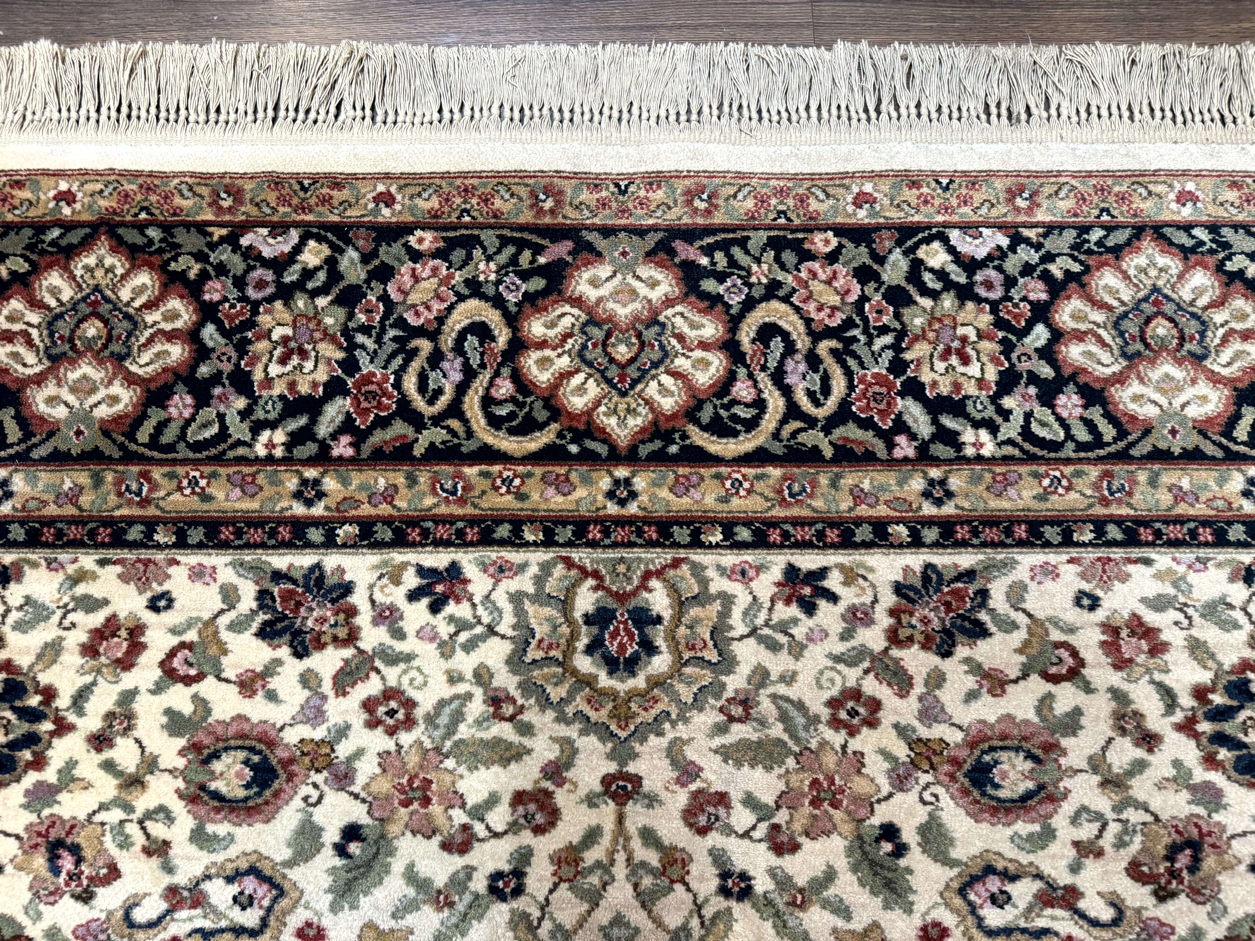 Karastan Rug 8.8 x 12 Ivory Indo Kirman #700/706, Wool Original Series - Jewel Rugs