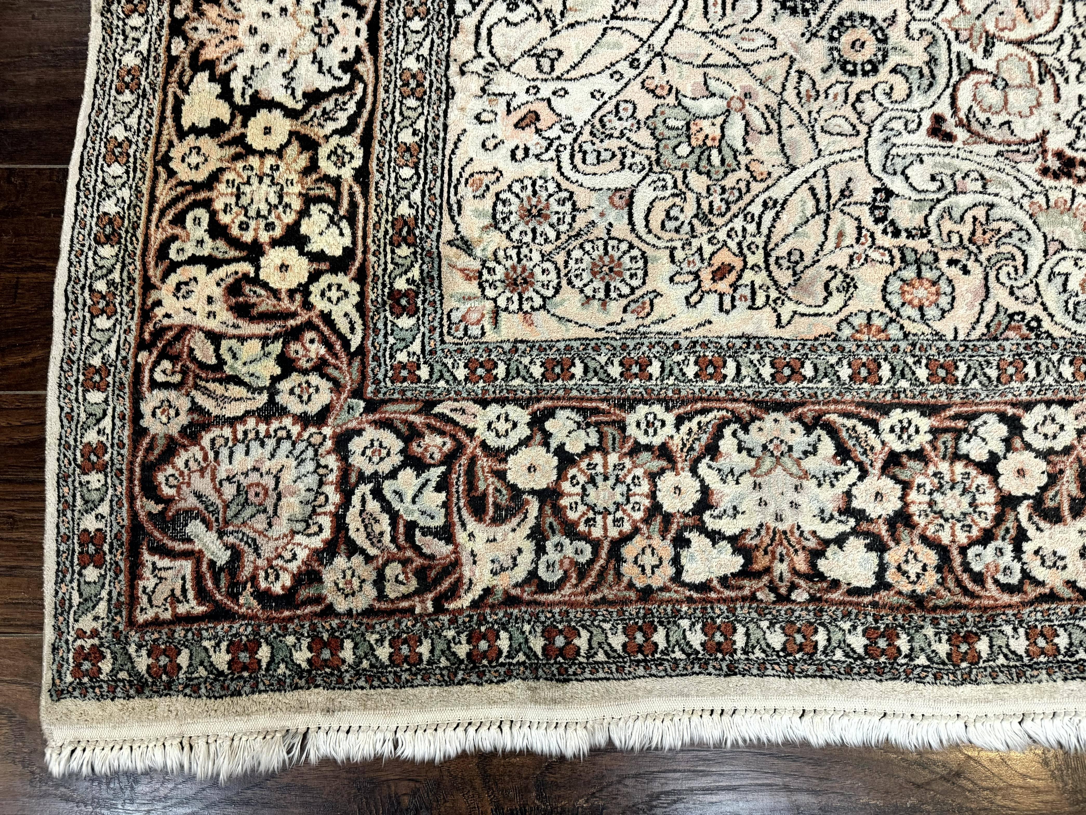 Silk Indian Kashmiri Rug 6x9 - Jewel Rugs