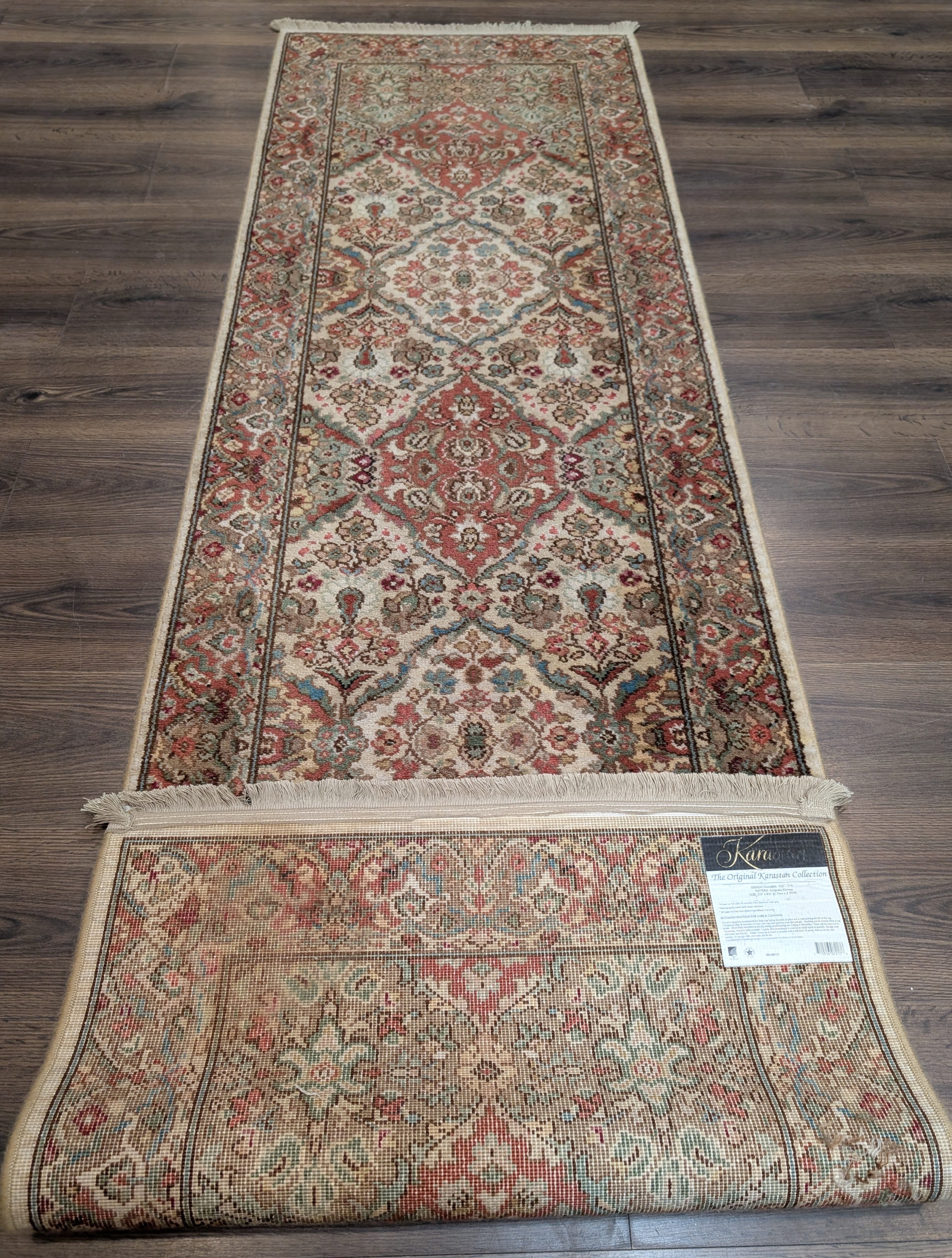 Karastan Runner Rug 2.6 x 8.6, Empress Kirman #700-719, Wool, Vintage - Jewel Rugs