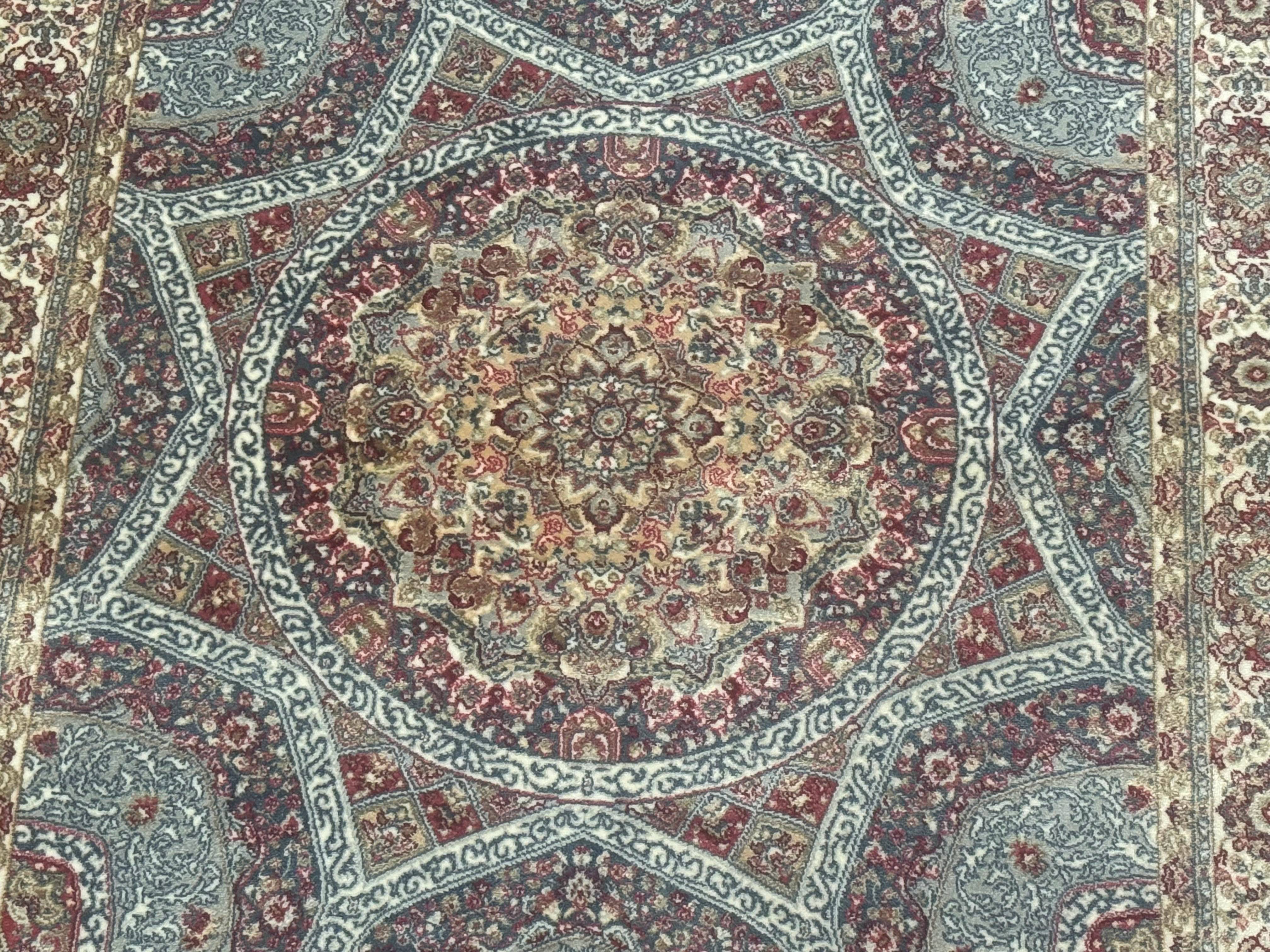 Turkish Silk Runner Rug 2.6 x 10, Light Blue Carpet, Bamboo Silk, New - Jewel Rugs