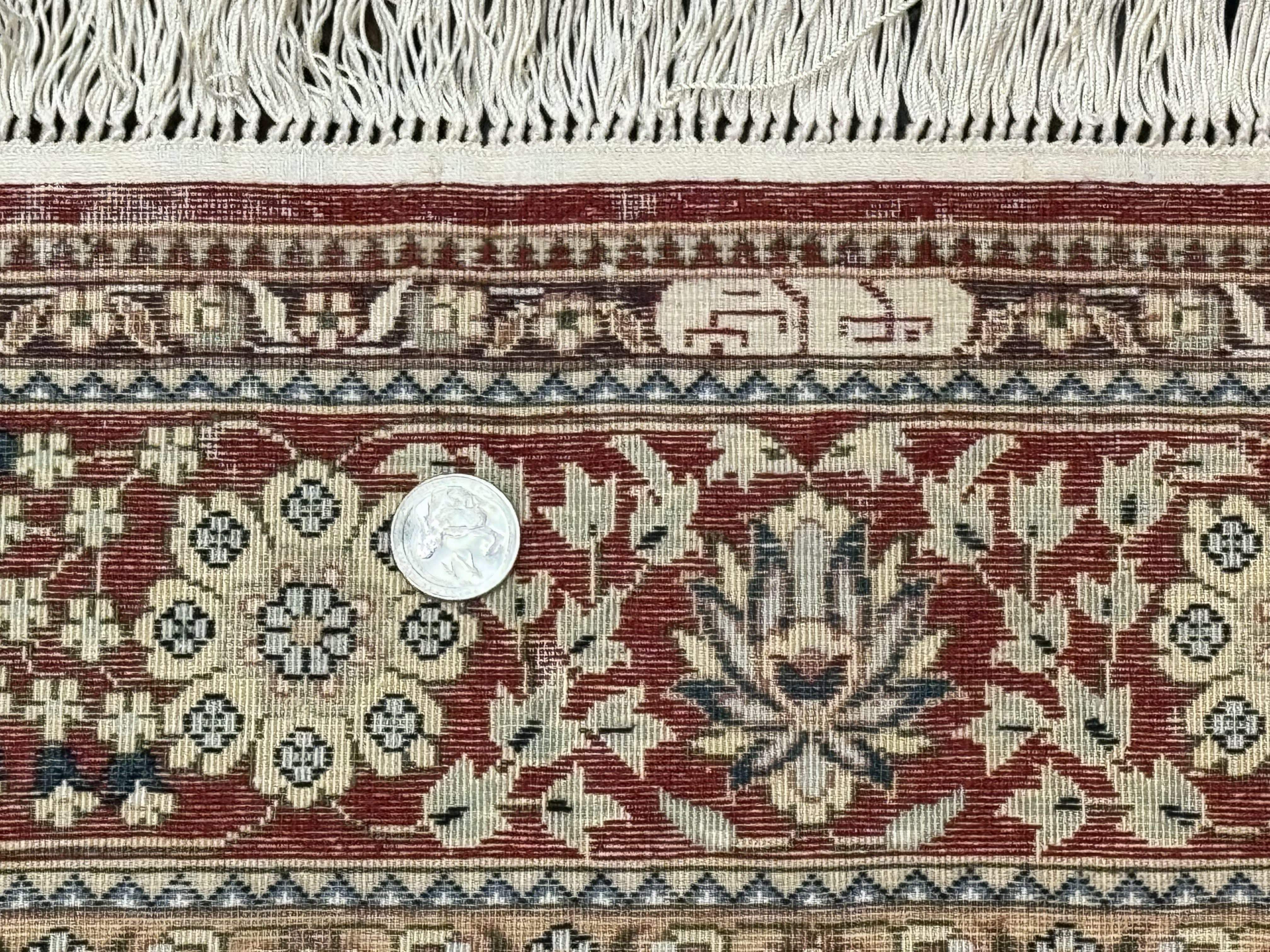 Sino Persian Qum Rug 3x5 – Multicolor, Hand-Knotted, Wool on Silk, Very Fine 480 KPSI - Jewel Rugs