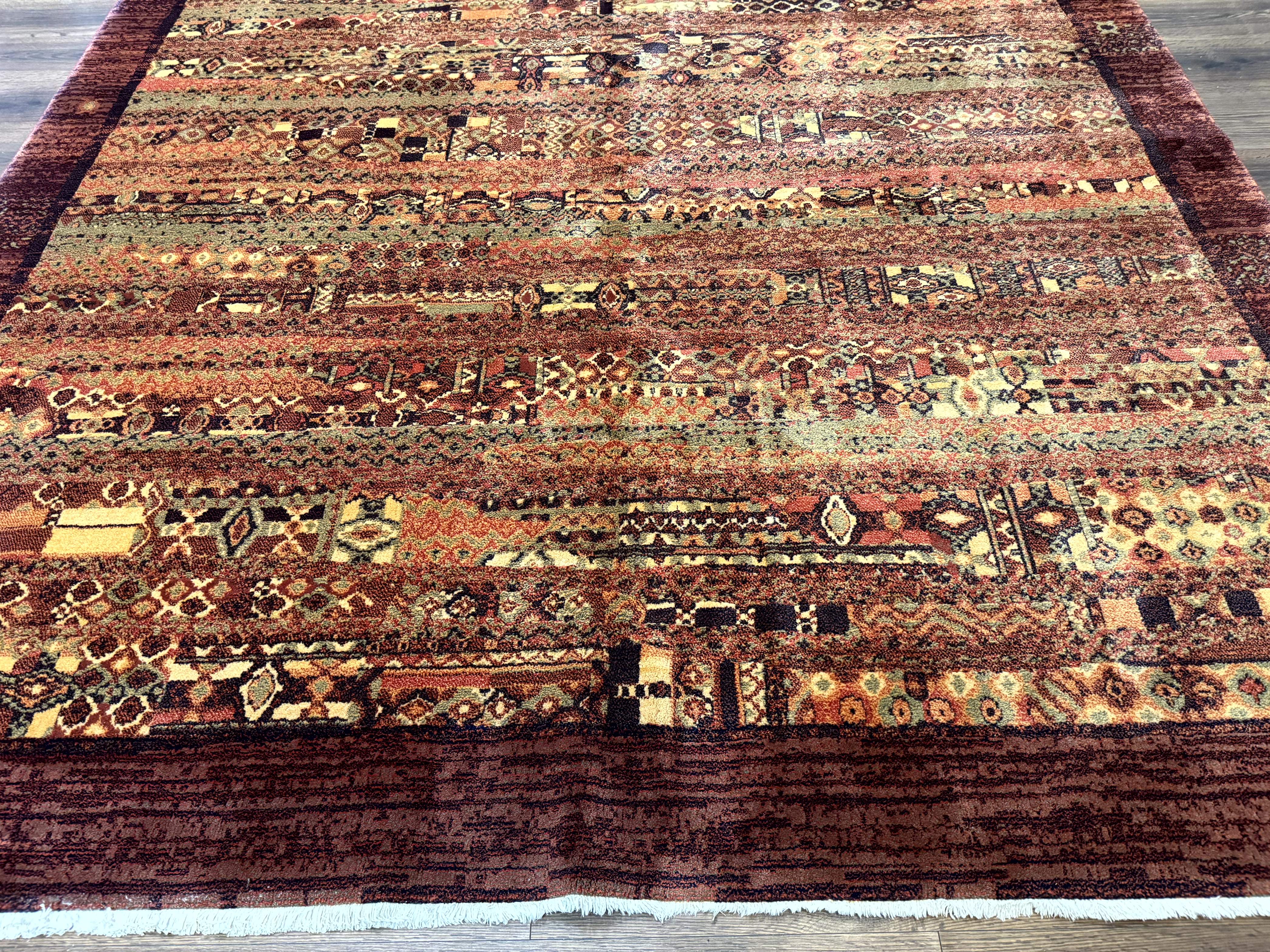 Couristan Rug 8x11 Brown Contemporary Wool Belgium Power Loomed Carpet - Jewel Rugs