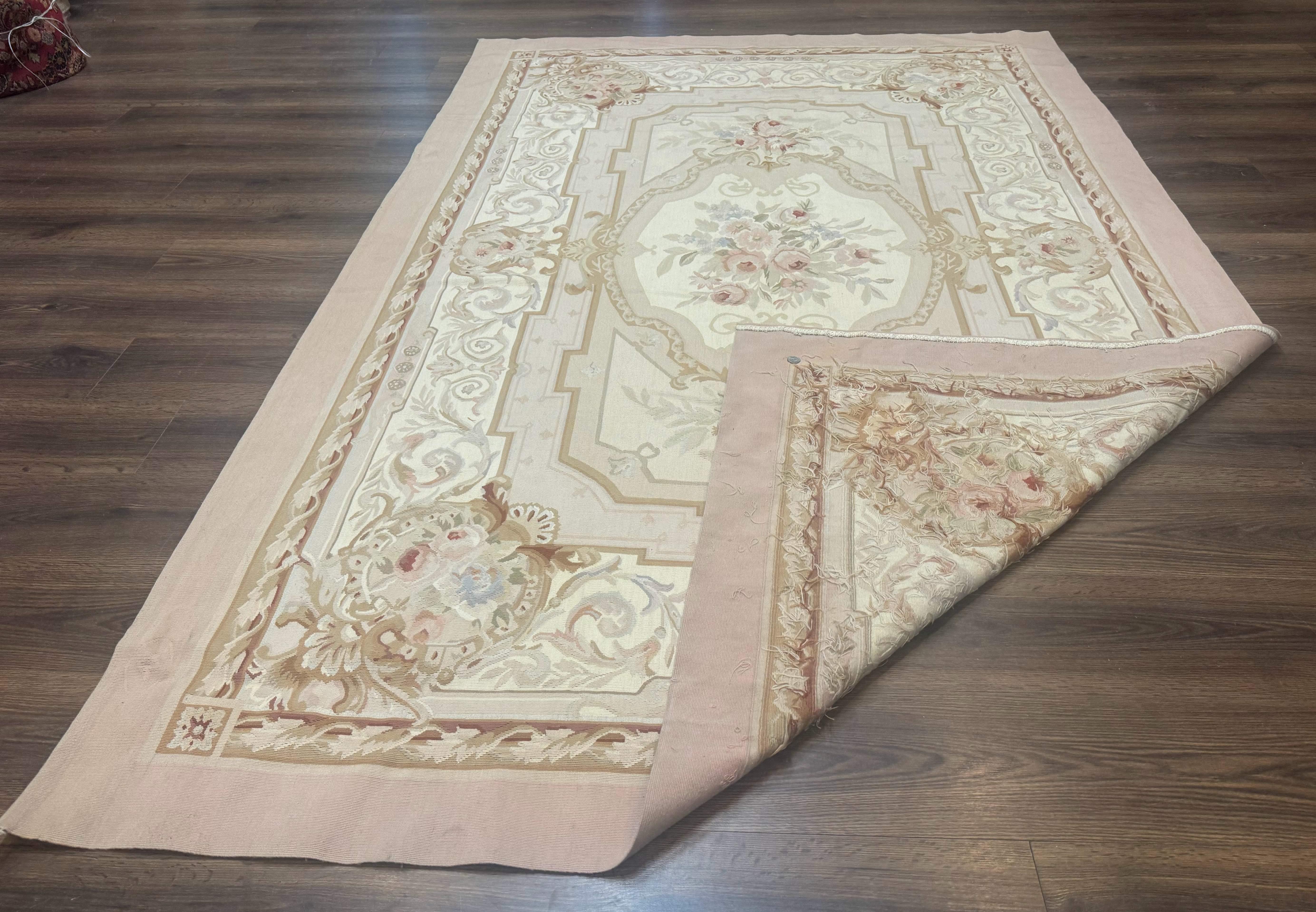 Aubusson Rug 6x9, Elegant, Flatweave, French European Design - Jewel Rugs