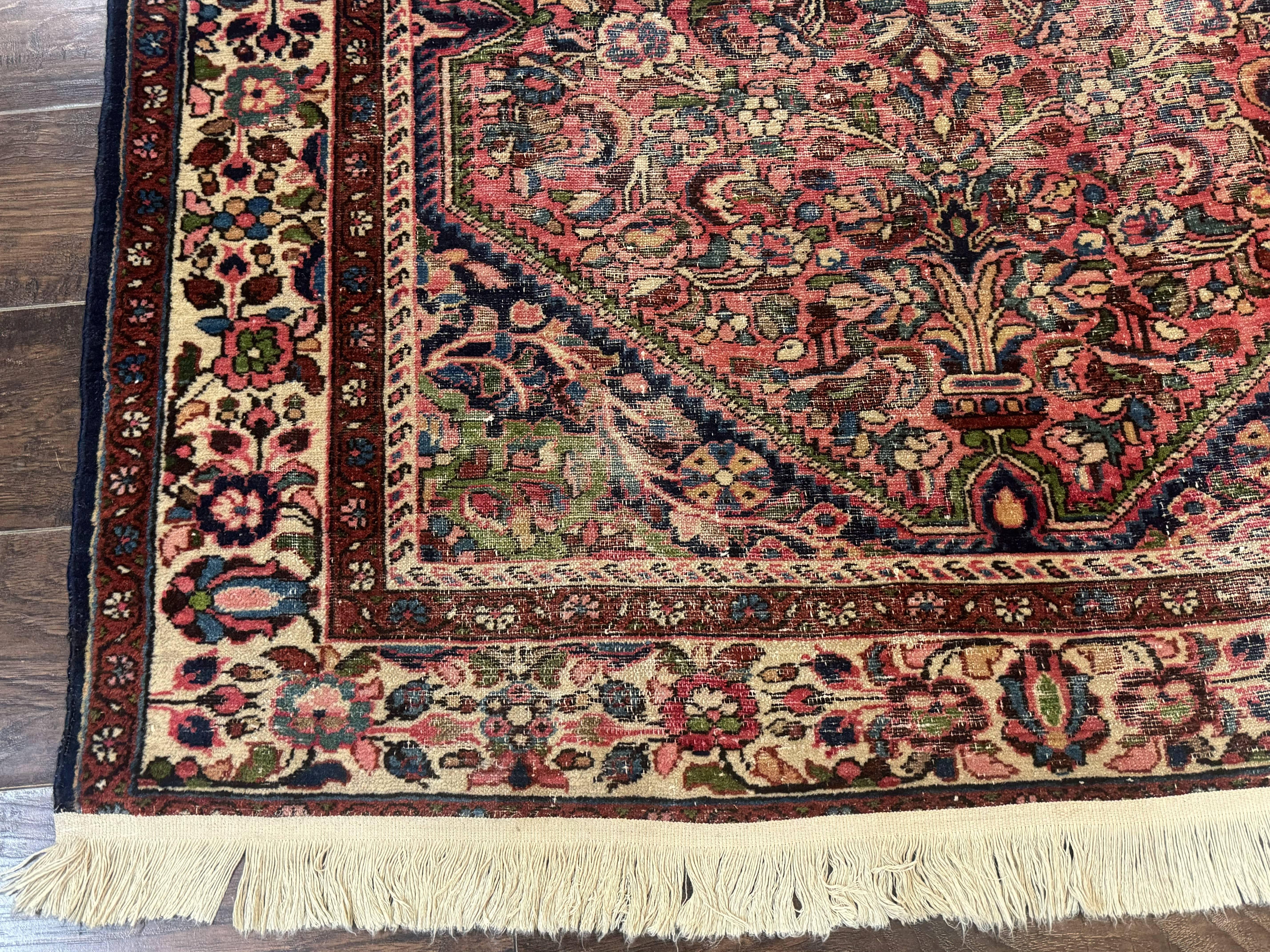 Antique Persian Malayer Rug 4'7" x 6'6" – 1920s Tribal Red Wool Carpet - Jewel Rugs