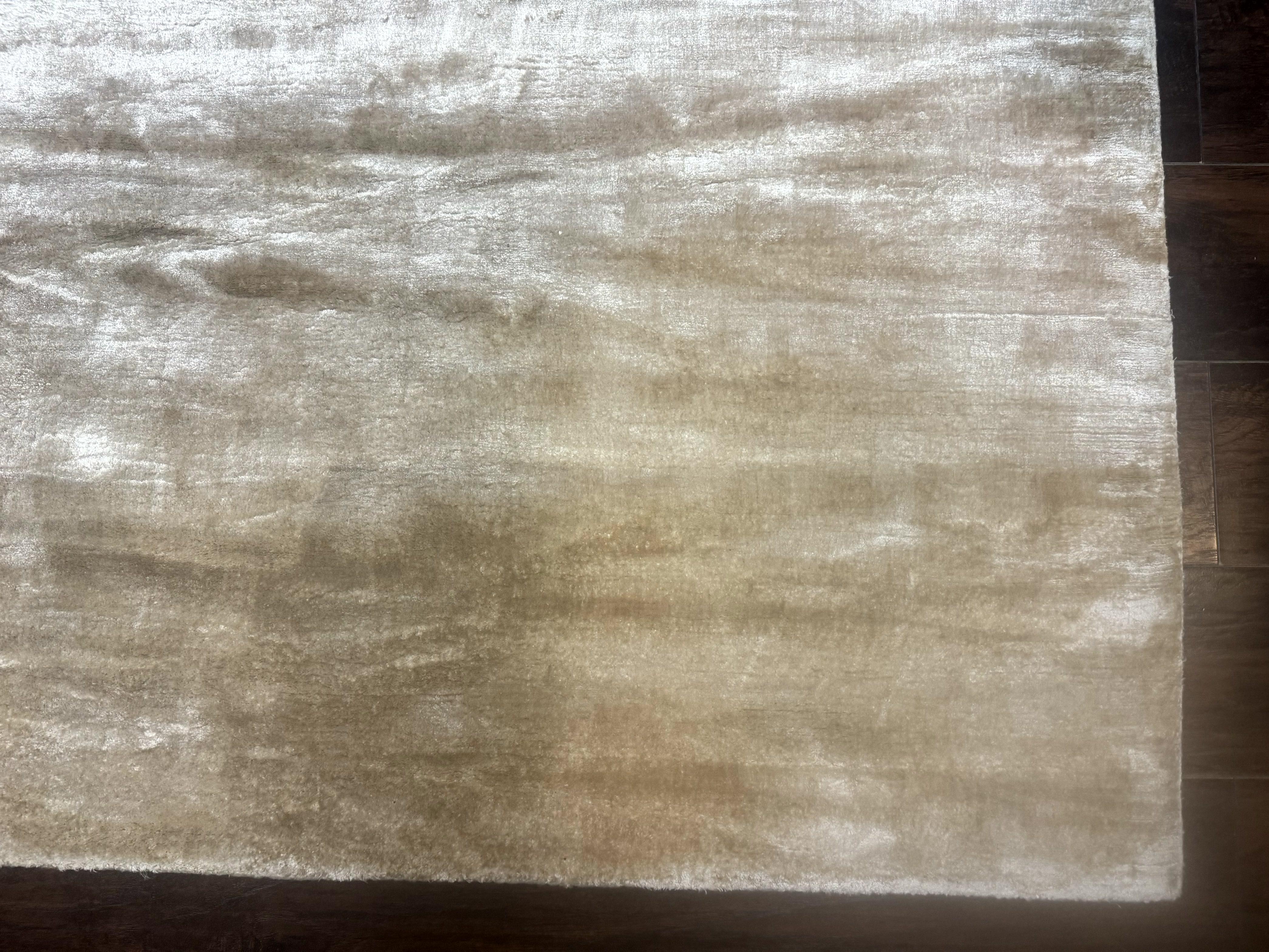 Silk Tibetan Rug 9x11, Handmade Silk Area Rug, Modern Contemporary Carpet - Jewel Rugs