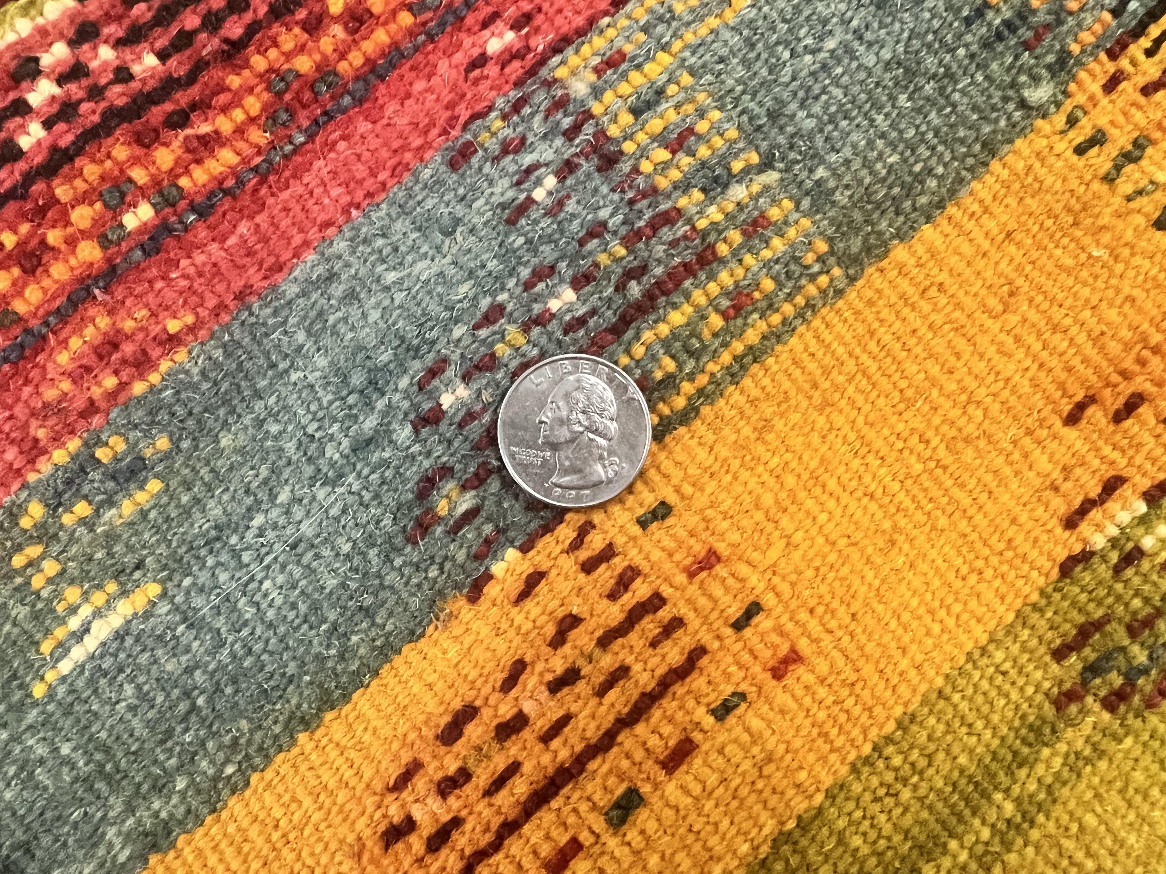 Colorful Moroccan Rug 7x8, Abstract Design, Wool Multicolor Handmade Vintage Carpet, Tribal Rug, Berber Rug - Jewel Rugs