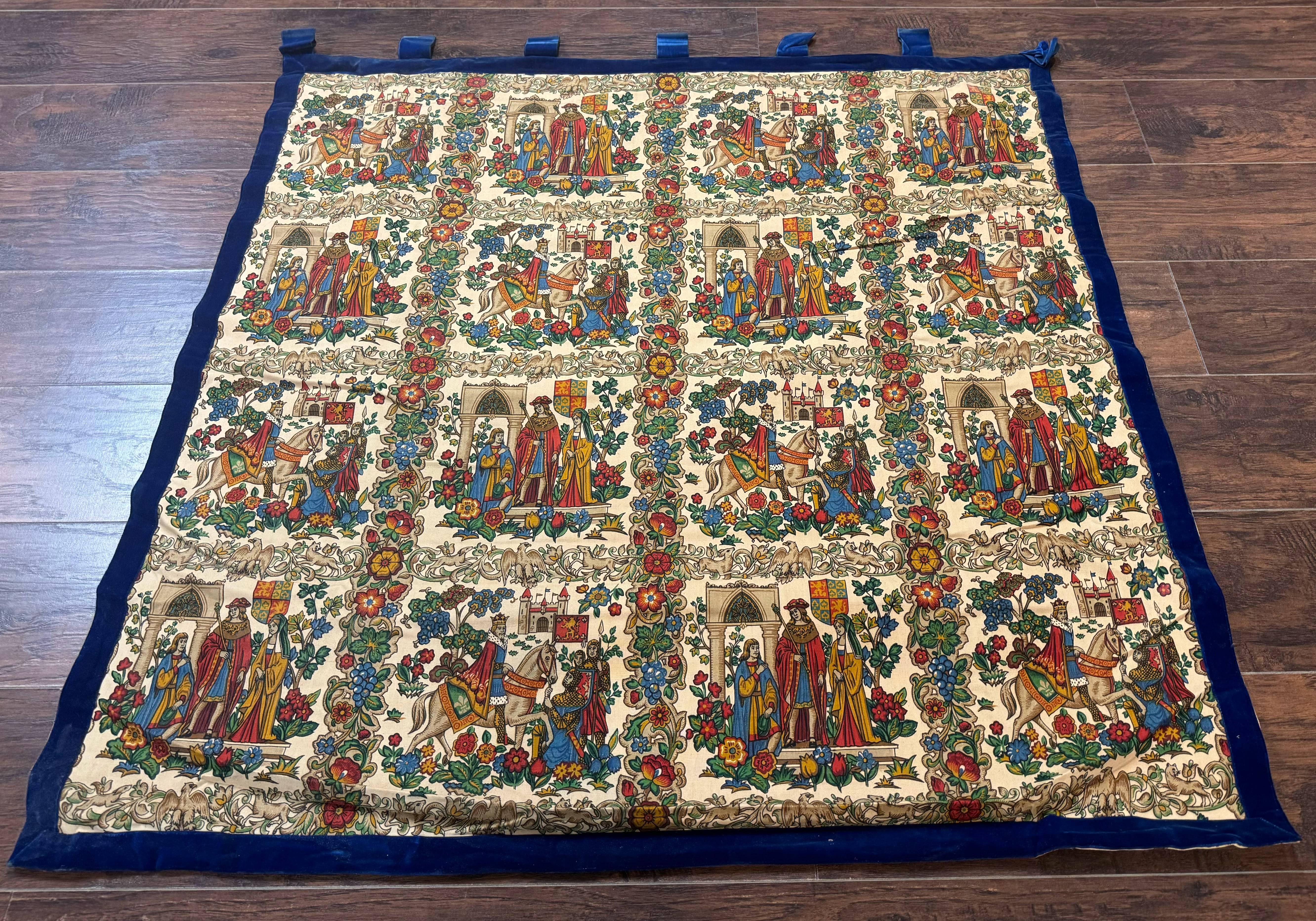 Vintage European Tapestry 4x4, Medievel Design - Jewel Rugs