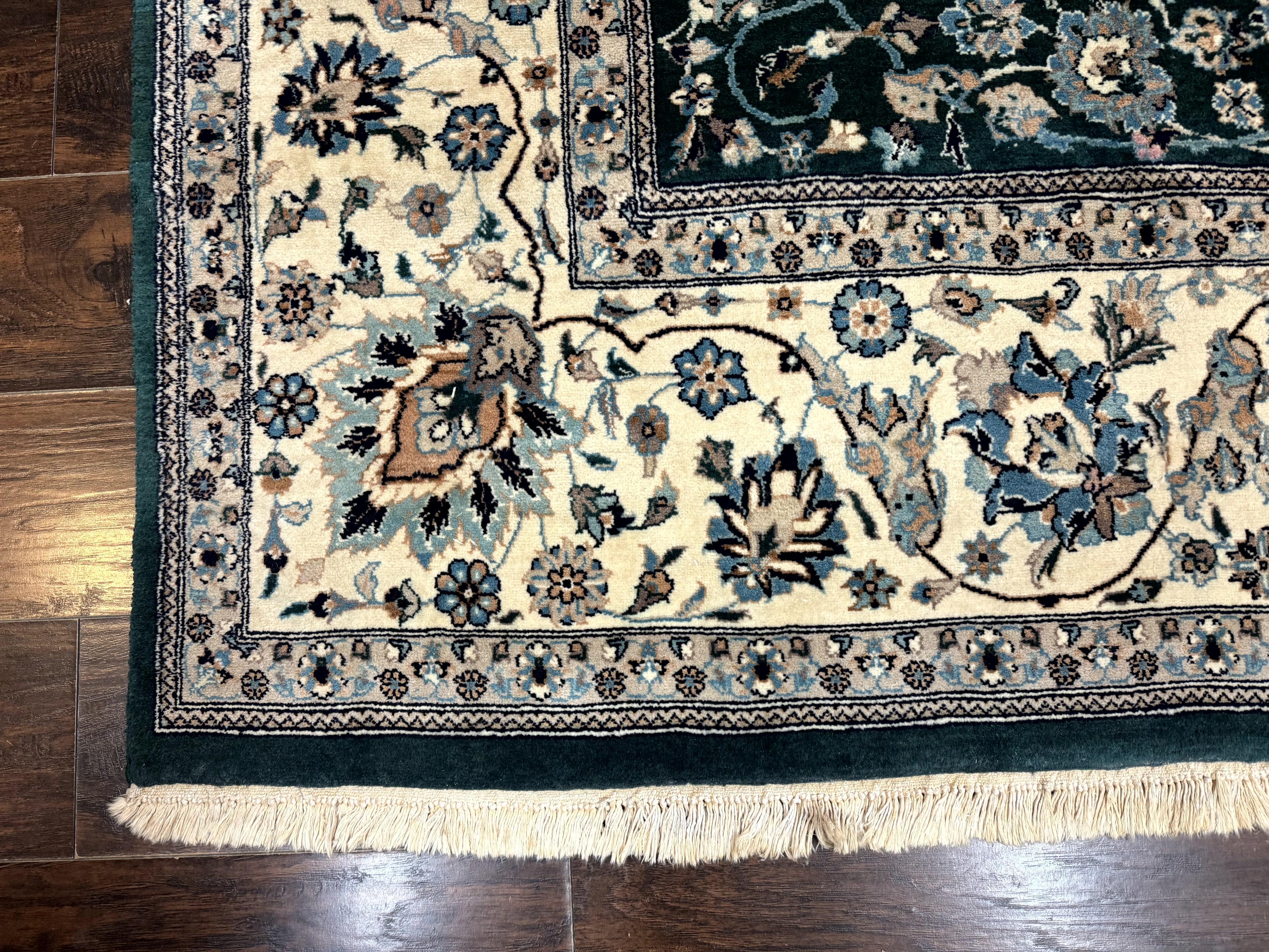 Pak Persian Rug 9x12, Dark Green, Floral Allover - Jewel Rugs