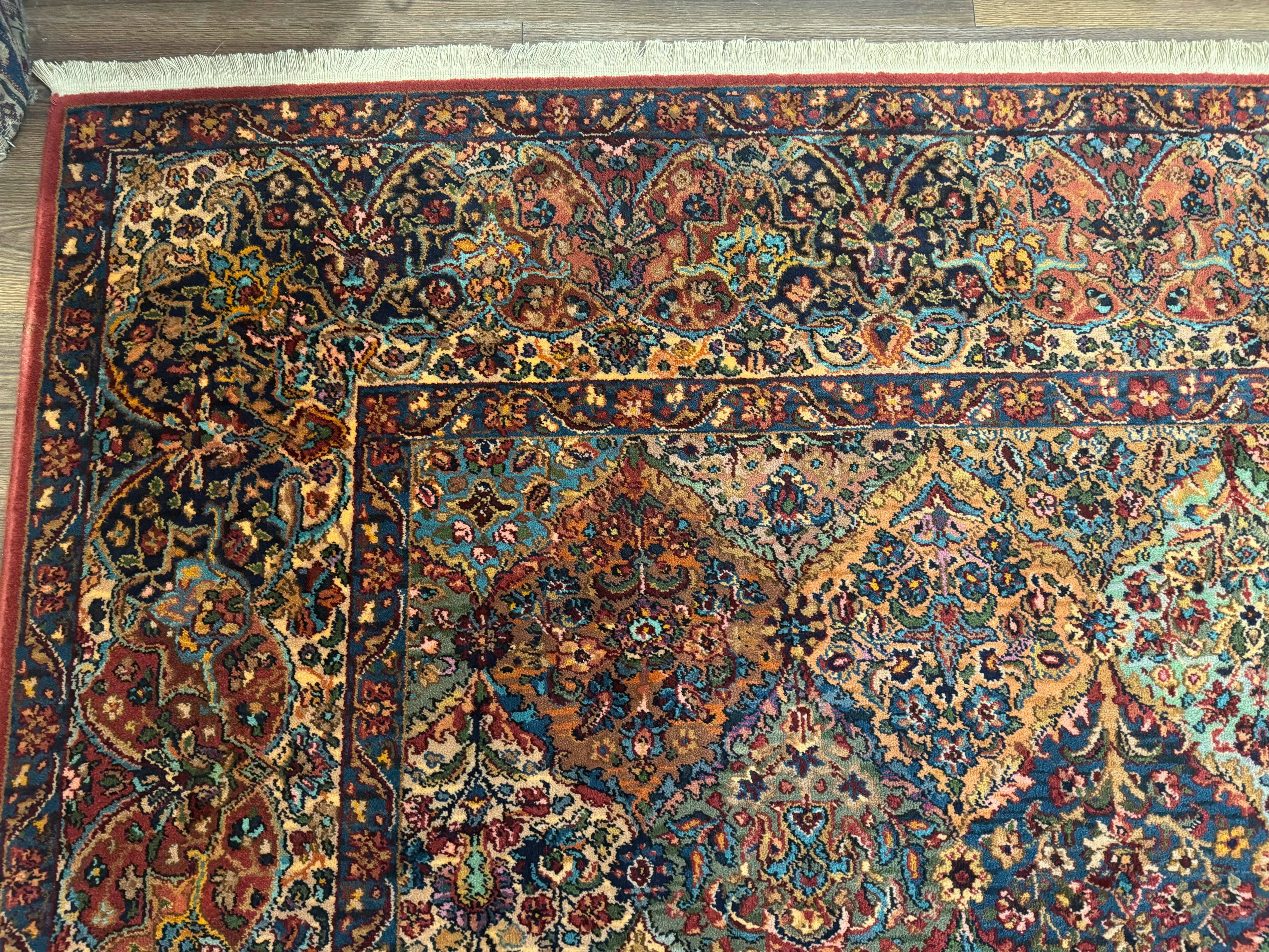 11x16 Karastan Rug Multicolor Panel Kirman #717, Wool Vintage Original Collection 700 Series - Jewel Rugs