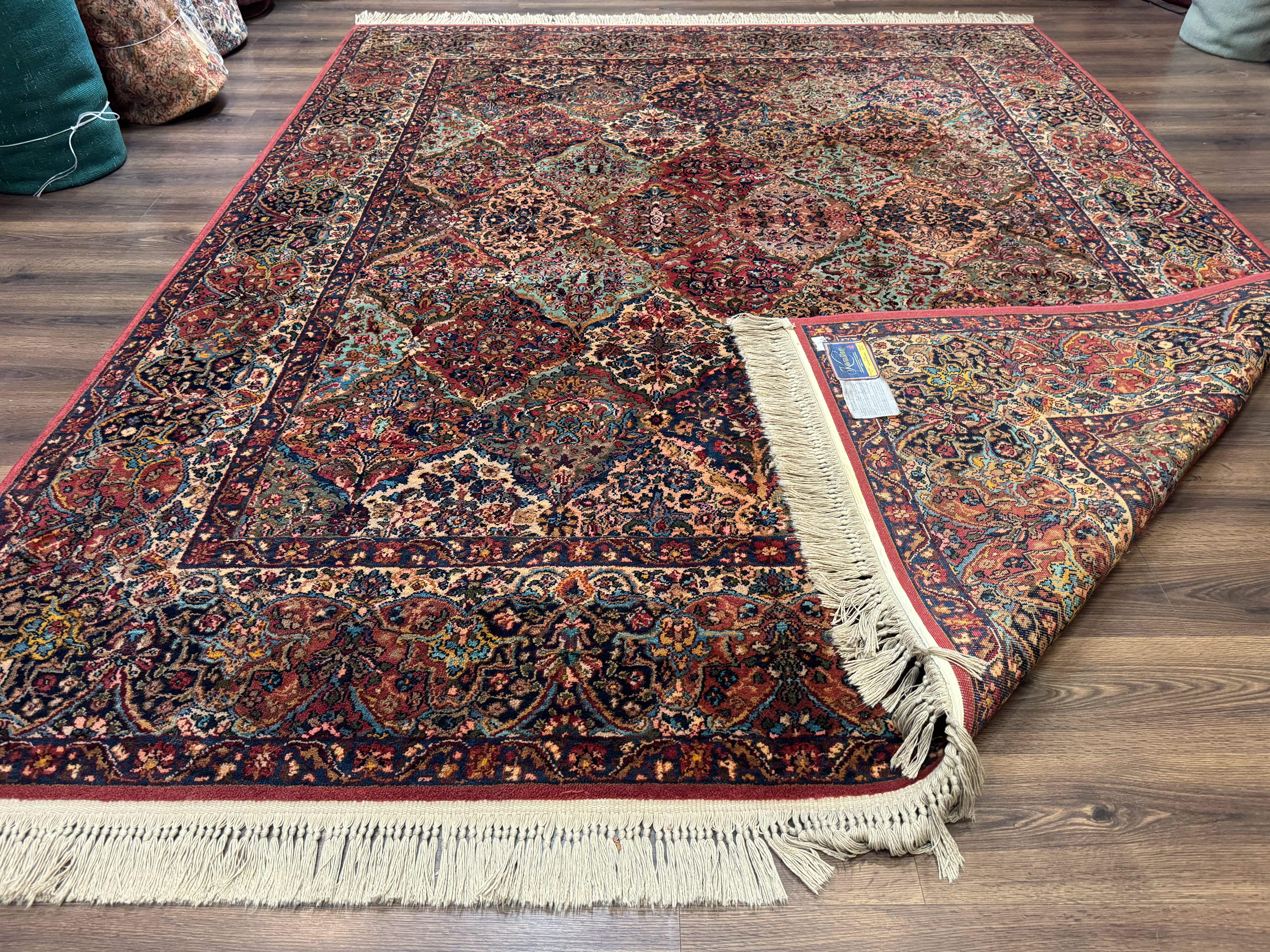 Karastan Rug 8.8 x 10.6, Multicolor Panel Kirman Rug #717, Original 700 Series, Wool - Jewel Rugs