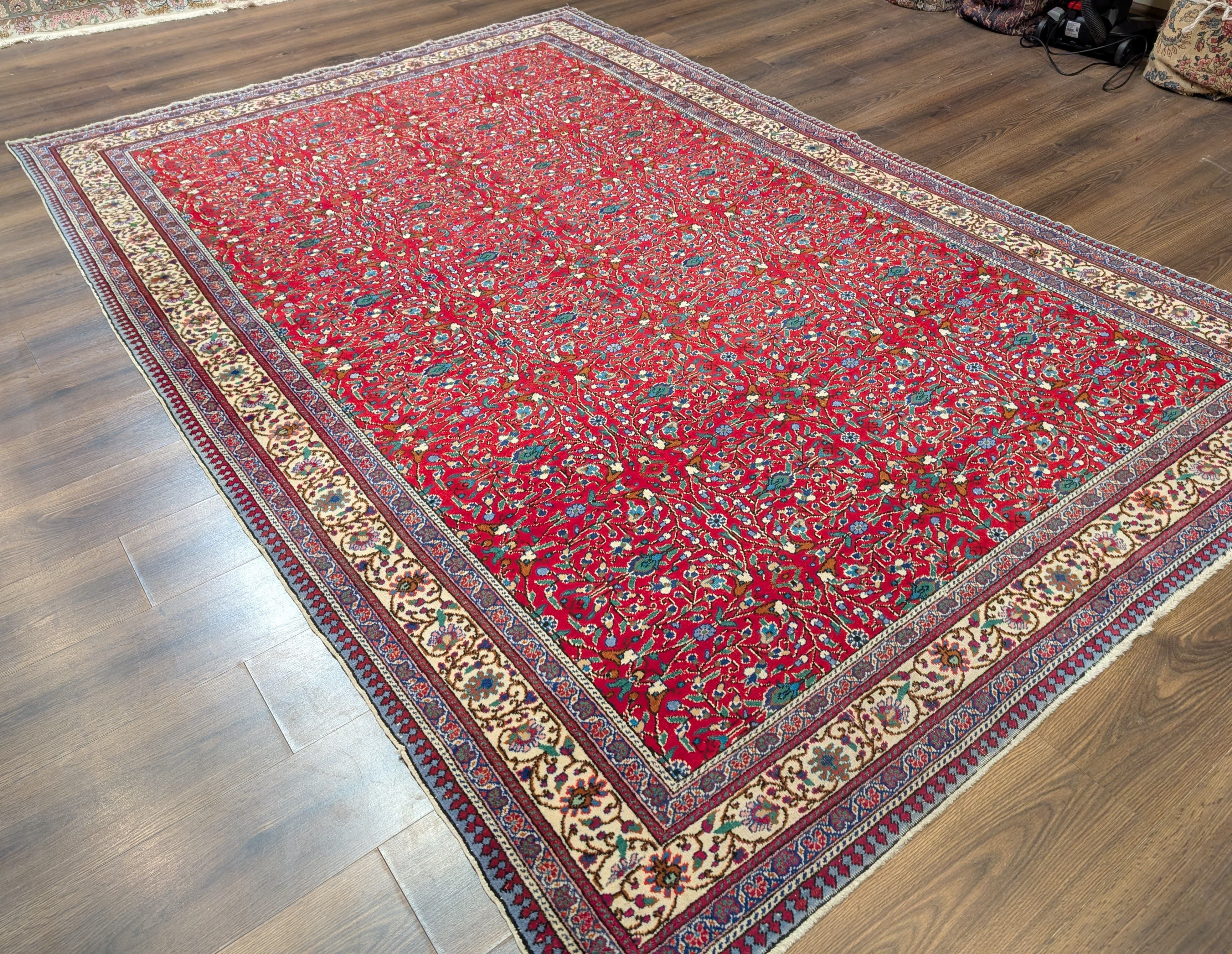 Turkish Sivas Rug 7x10 – Red Hand Knotted Wool Carpet - Jewel Rugs