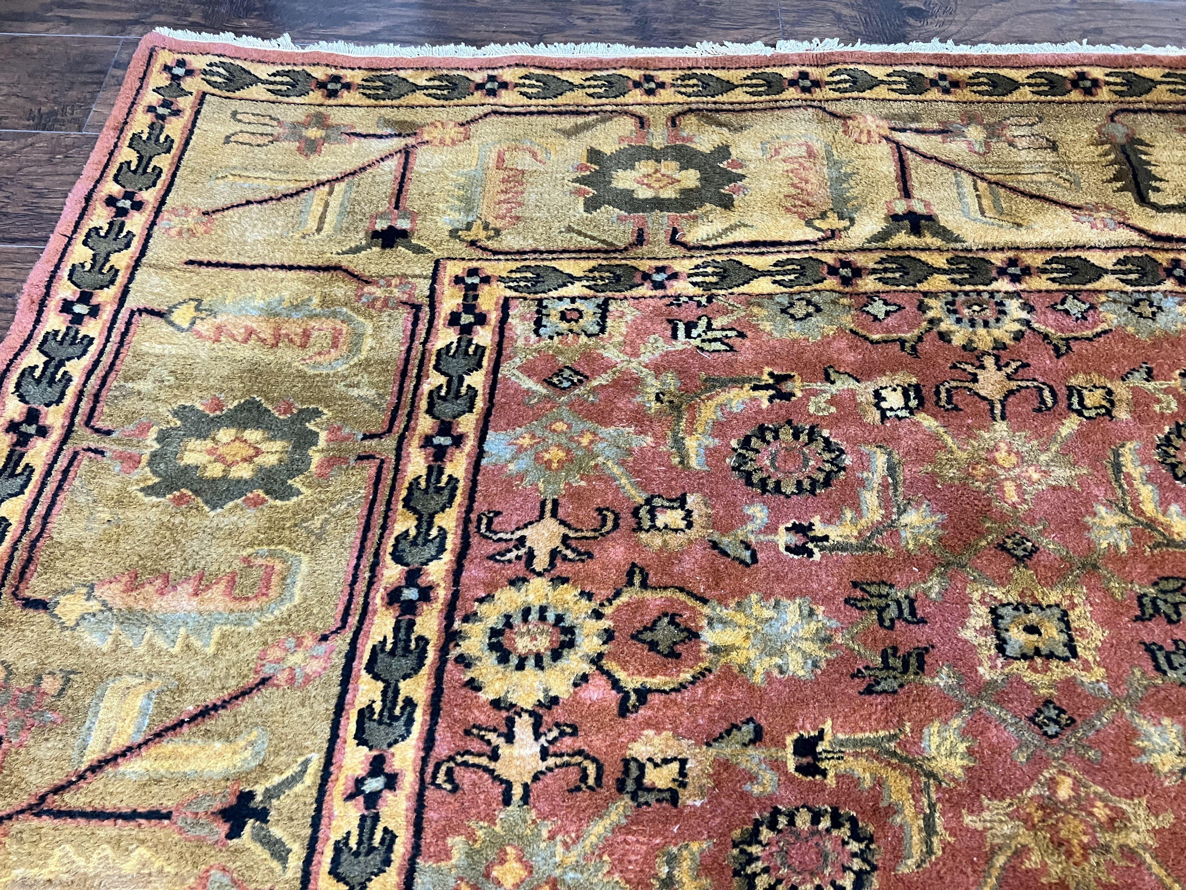 Large Turkish Rug 10x17, Oversized Palace Sized Vintage Handmade Oriental Carpet, Wool Oushak Rug, Light Red - Jewel Rugs