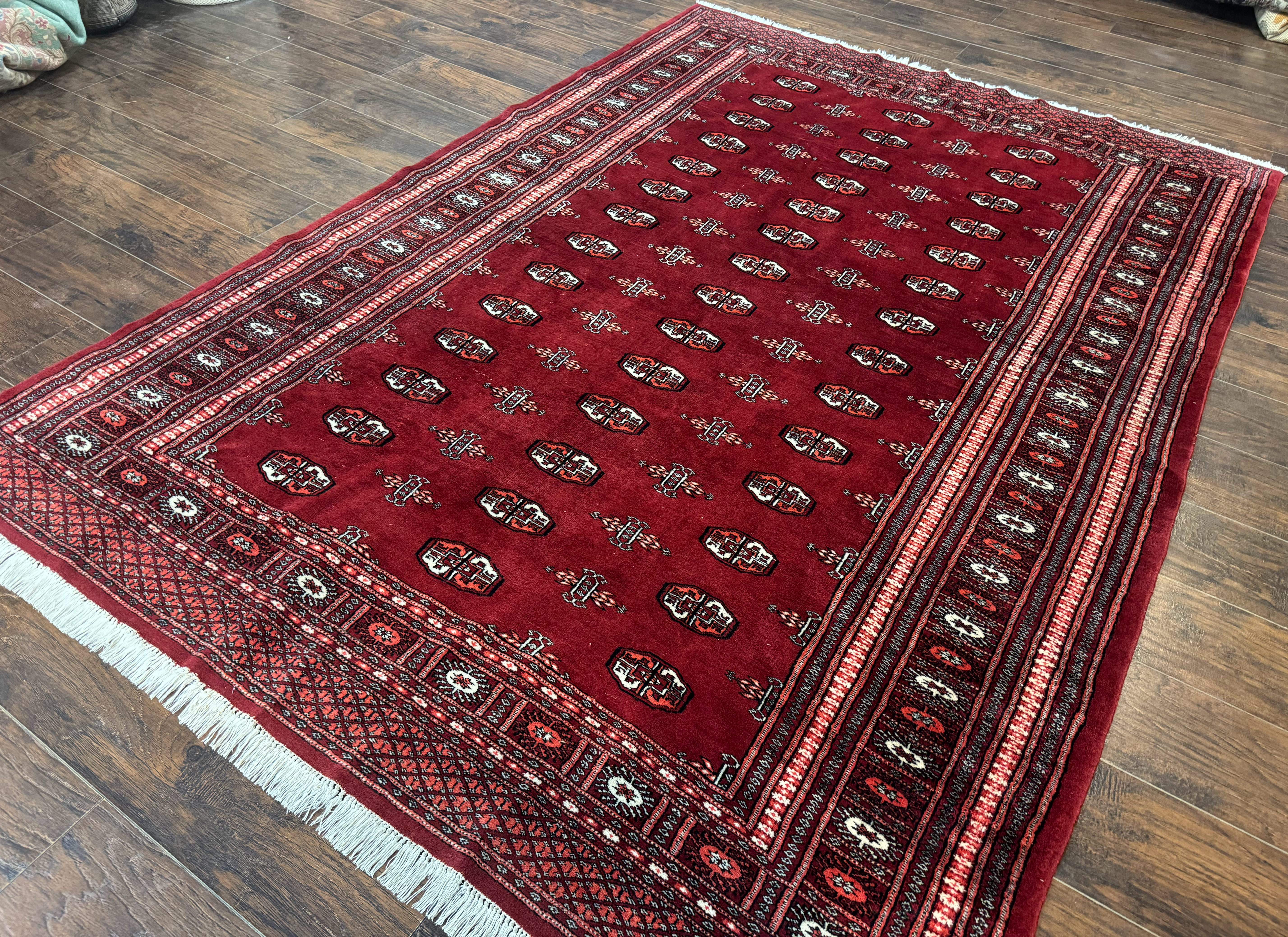 Hand-Knotted Pakistani Bokhara Wool 2024 Rug 5.4' x 4'