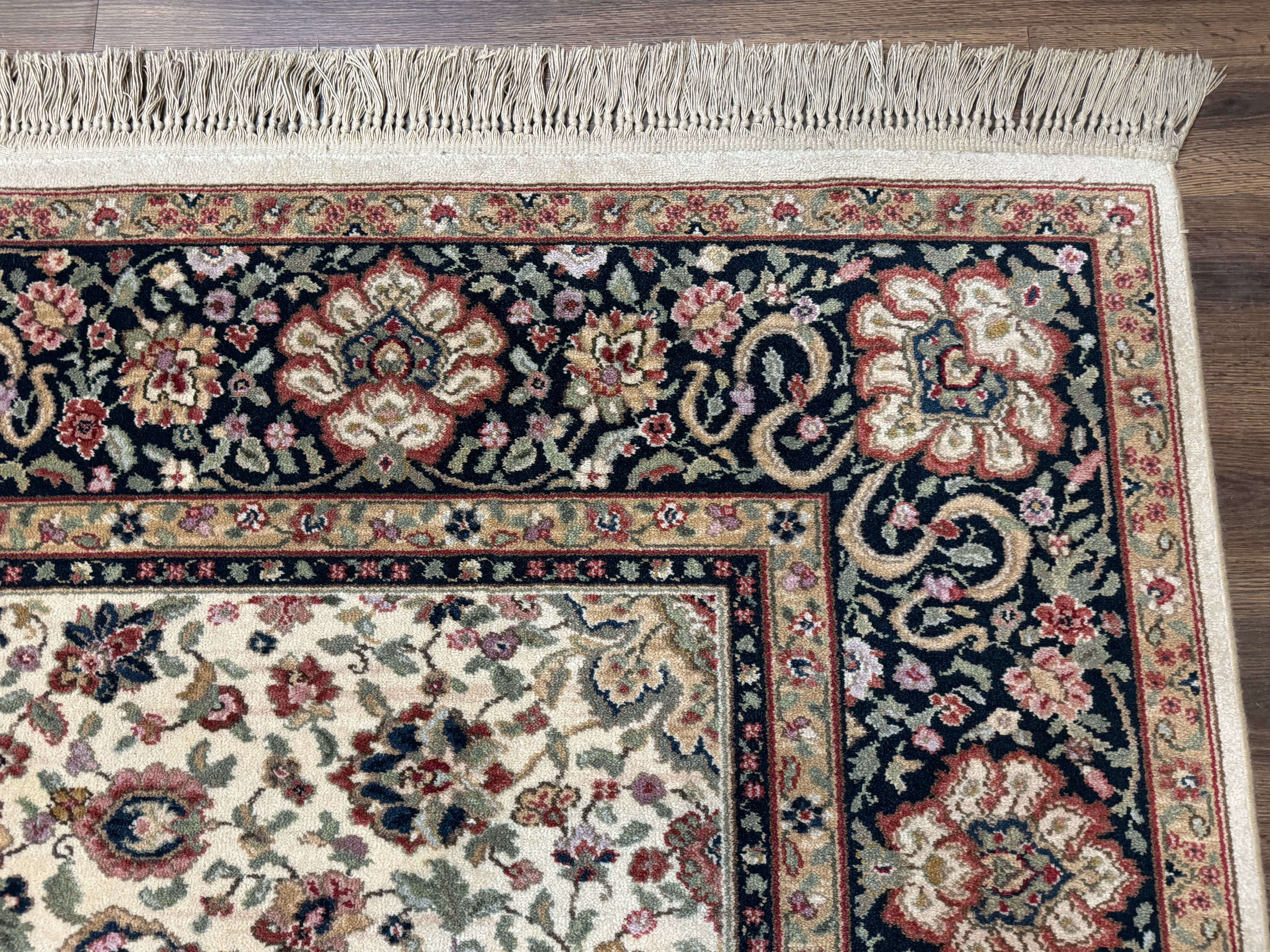 Karastan Rug 8.8 x 12 Ivory Indo Kirman #700/706, Wool Original Series - Jewel Rugs