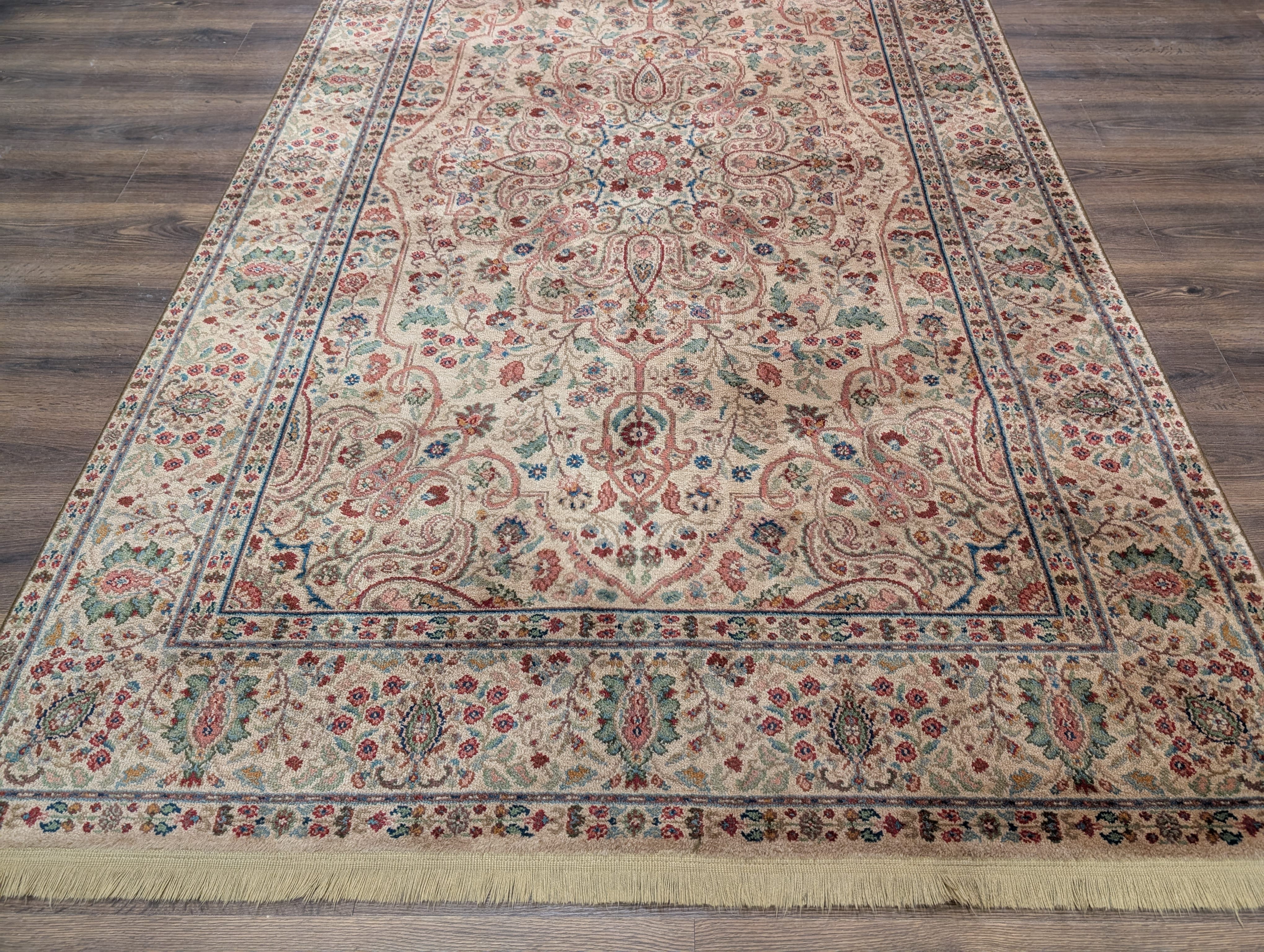 Karastan Rug 5.9 x 9, Tabriz Medallion #900-909, Samovar Teawash, Wool, Vintage - Jewel Rugs