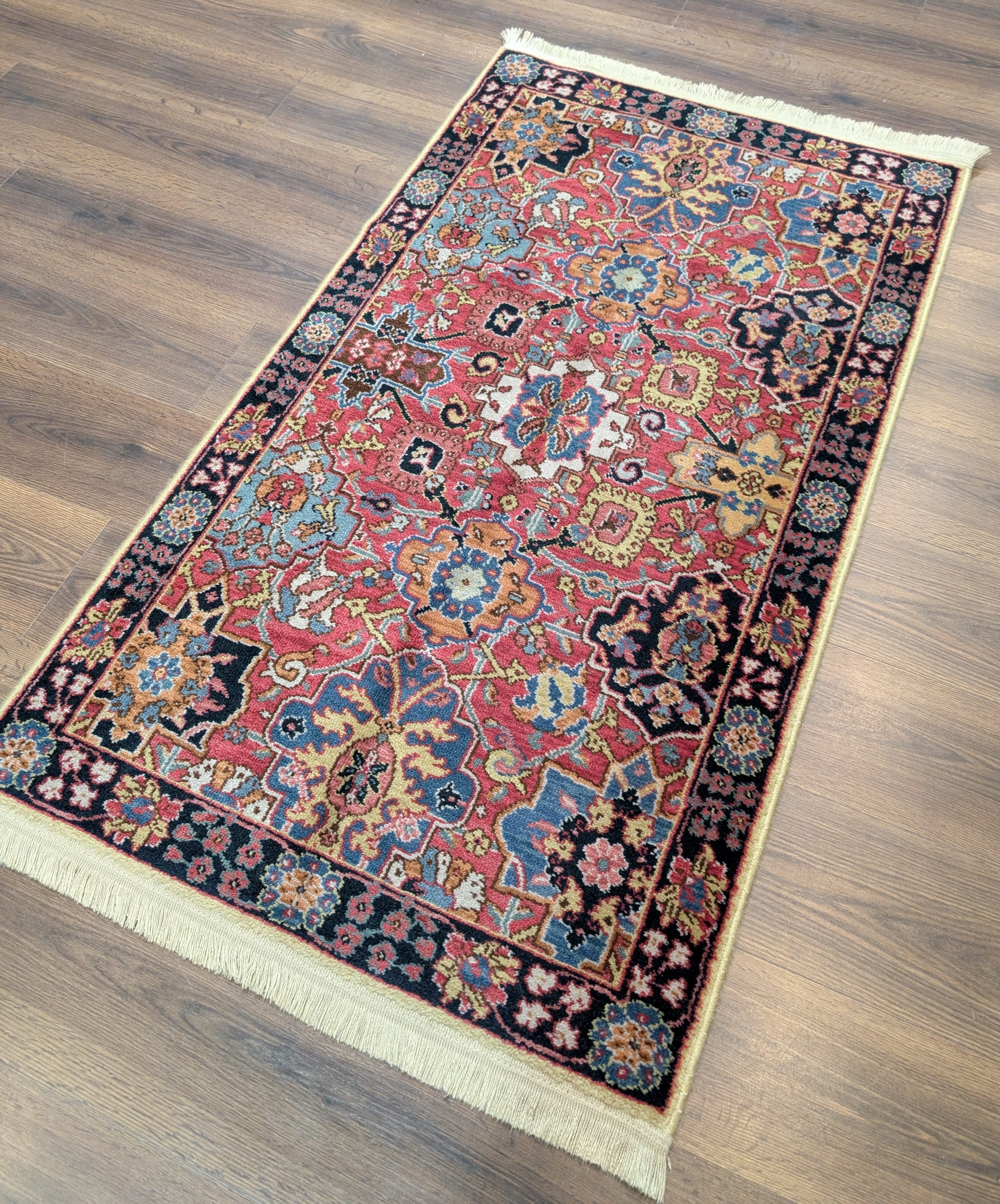 Karastan Rug 3x5, Williamsburg Kirman Vase #557, Vintage Discontinued Wool Carpet - Jewel Rugs