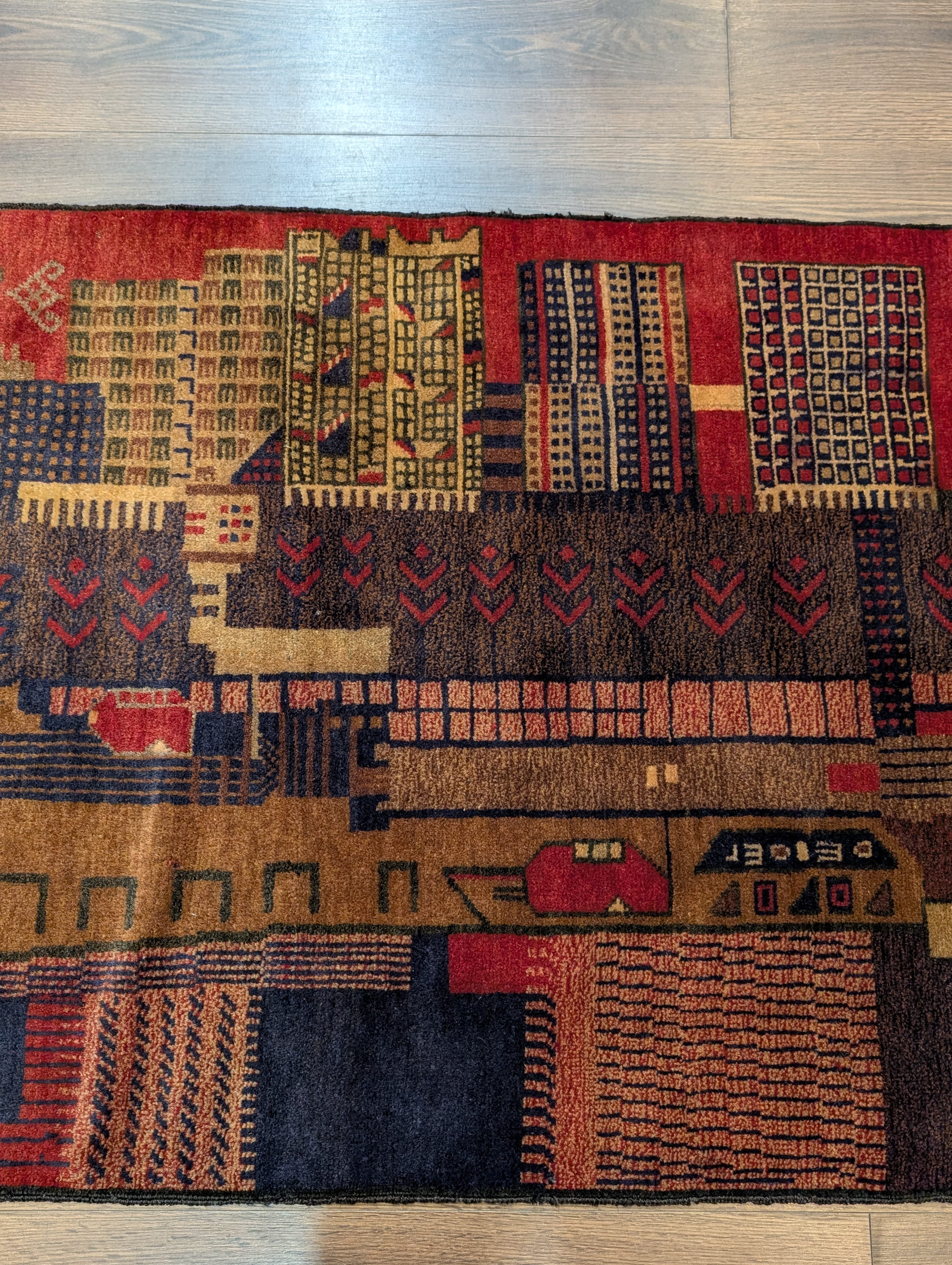 Afghan Rug 3x5, Pictorial Scene, Balouchi Carpet, Handmade, Wool, New - Jewel Rugs