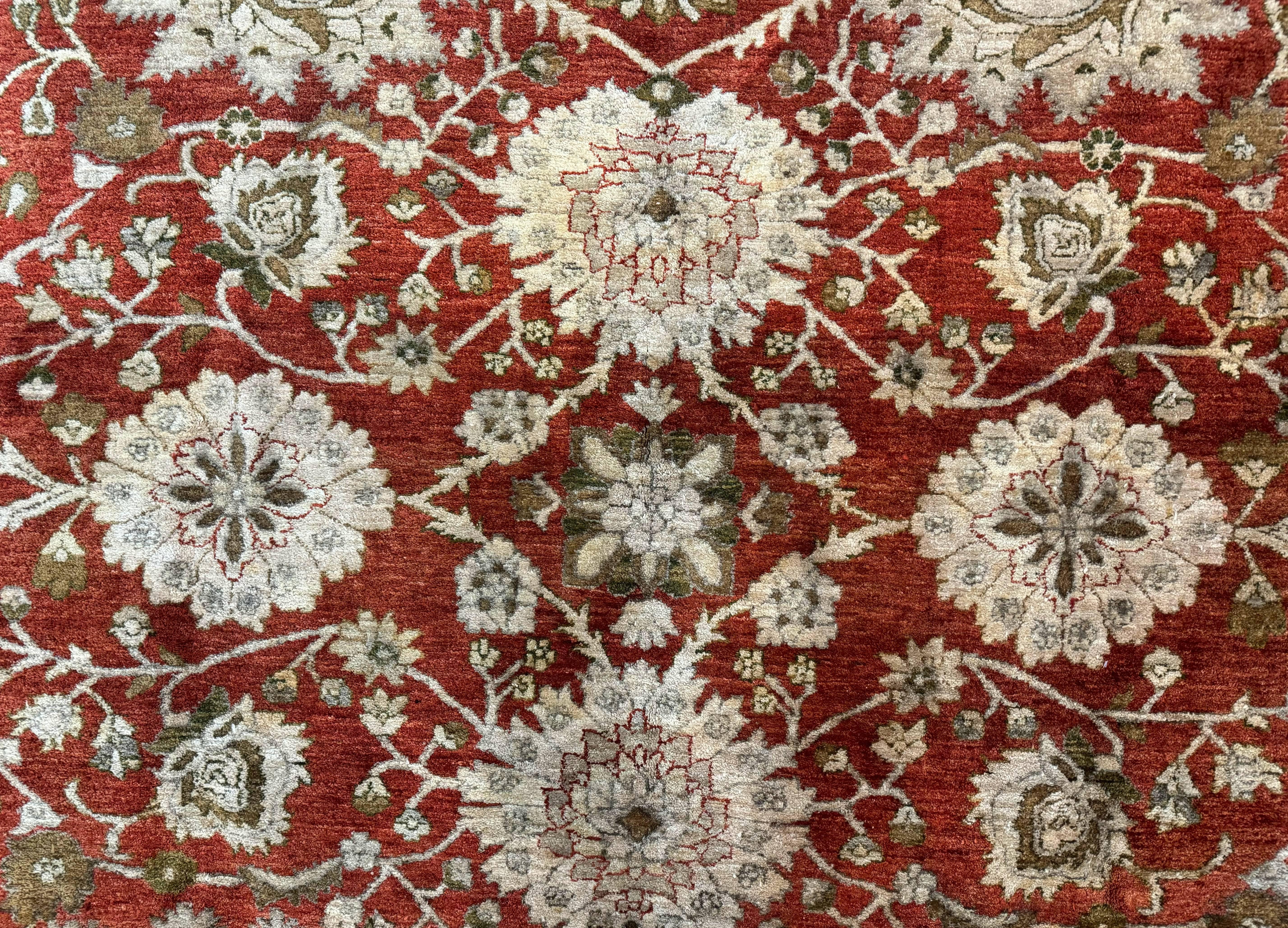 Pakistani Peshawar Rug 10x13, Burnt Orange, Large Handmade Wool Carpet - Jewel Rugs