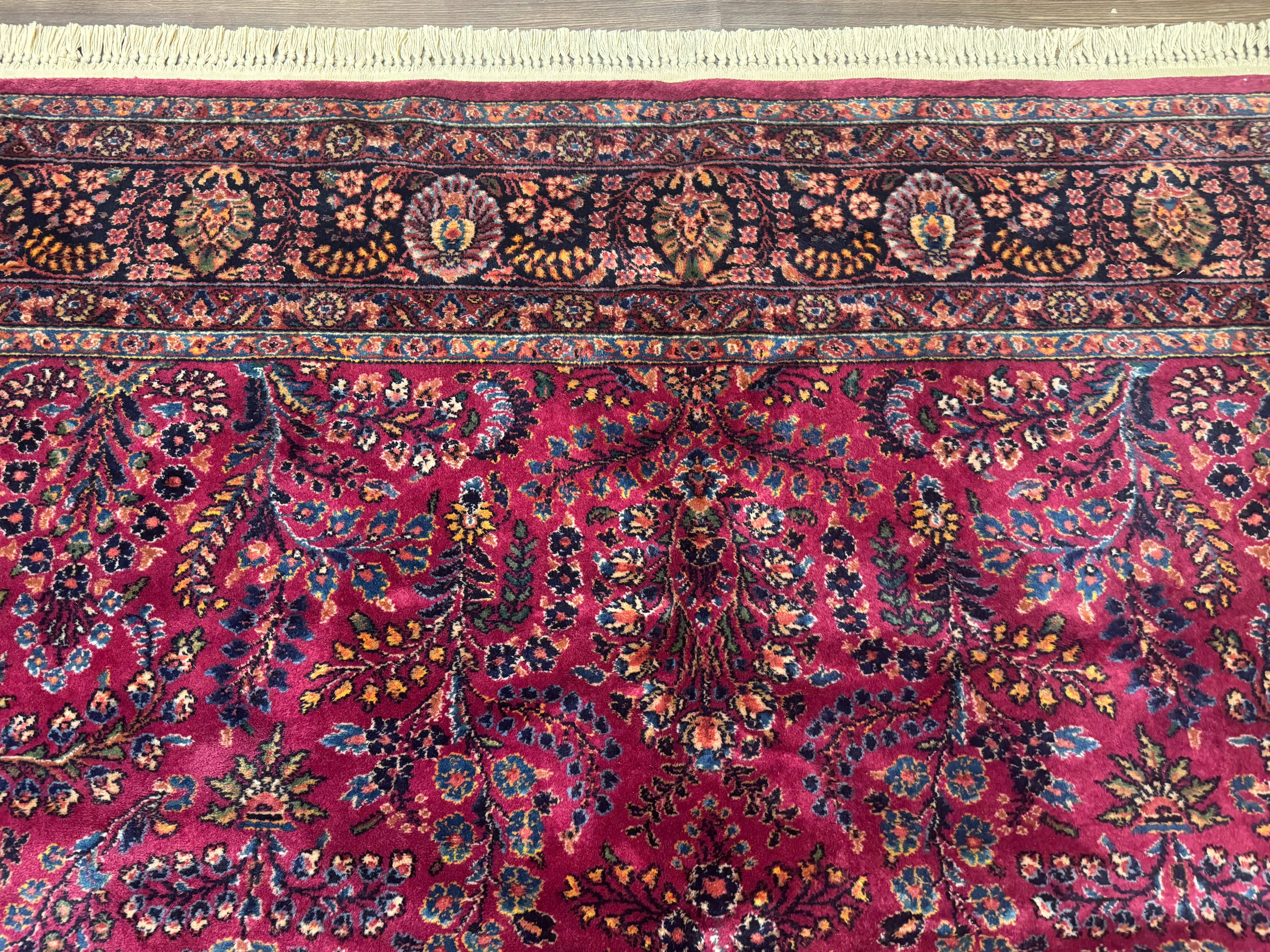 9x12 Karastan Sarouk Rug #724, Antique Karastan Wool Carpet, Discontinued Vintage Original 700 Series, Rare Hard to Find - Jewel Rugs