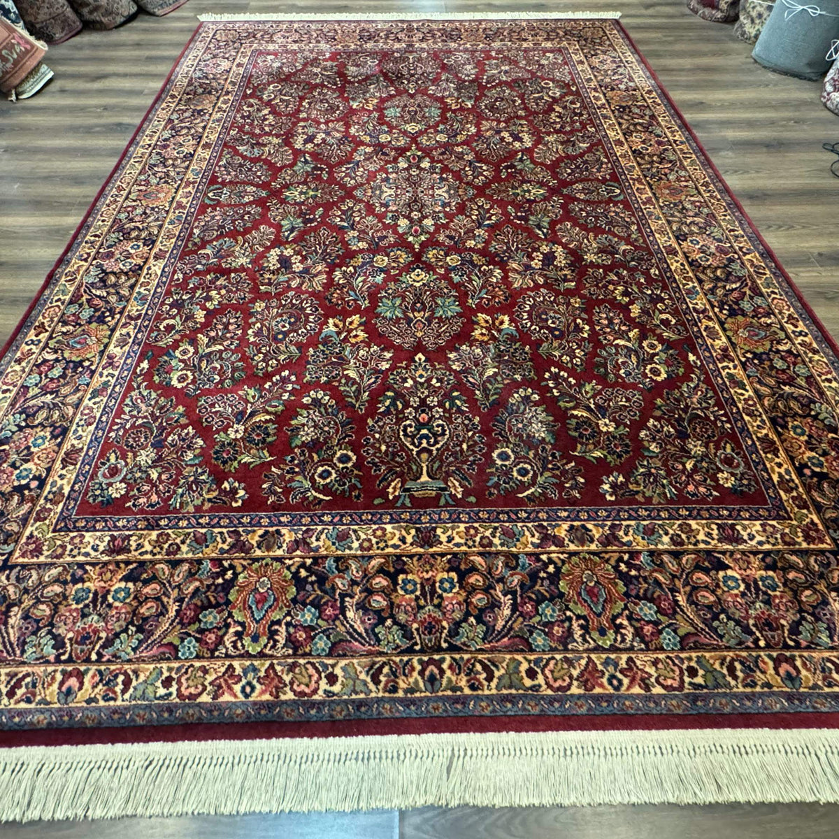 Karastan Red Sarouk Rug #785, Wool Karastan Carpet 8.8 x 12 – Jewel Rugs