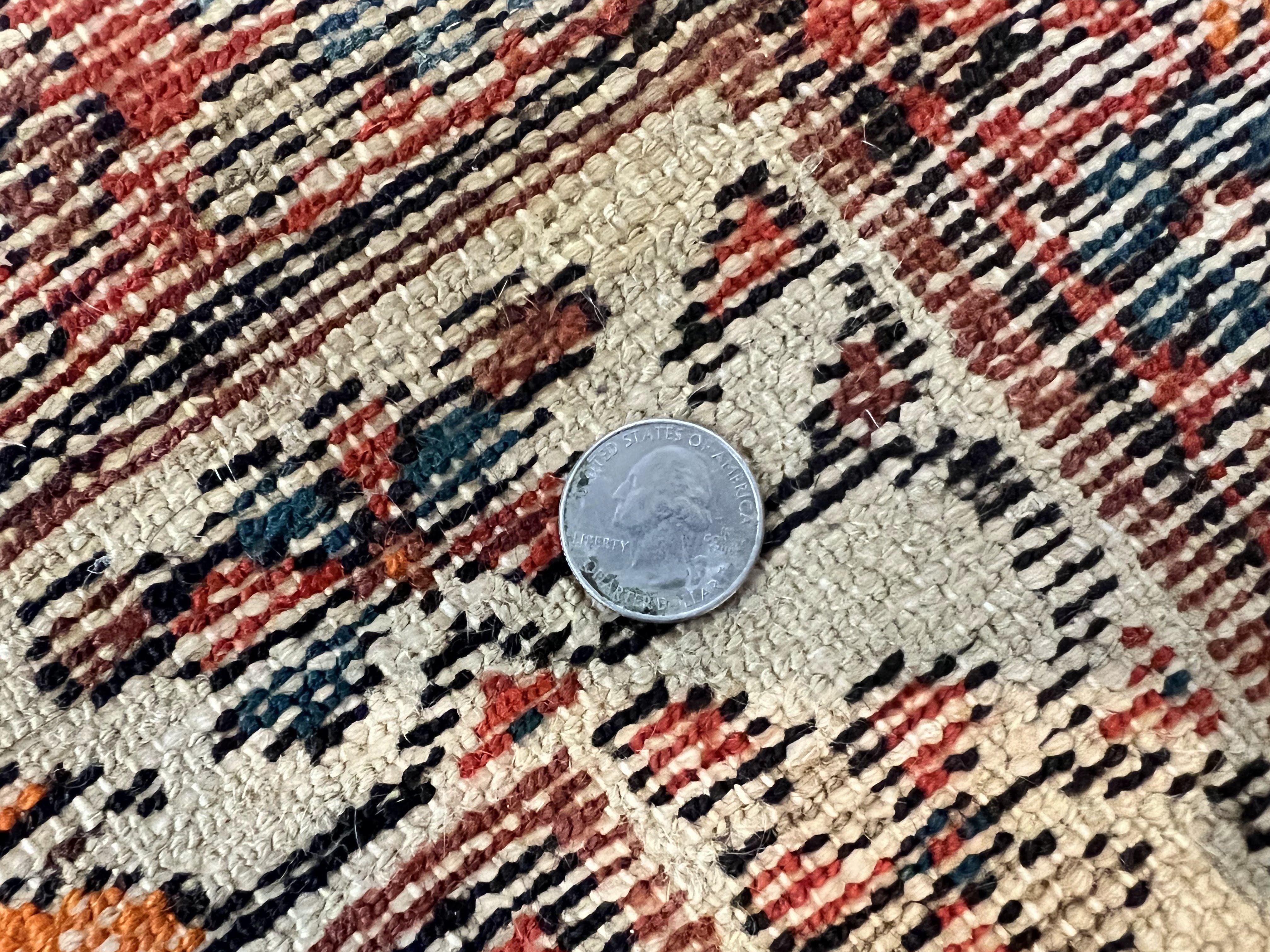 Persian Malayer Rug 4x7, Tribal Rug, Geometric, Antique Oriental Carpet, Red Blue Cream, Boho Rug, Hand Knotted Wool Rug - Jewel Rugs