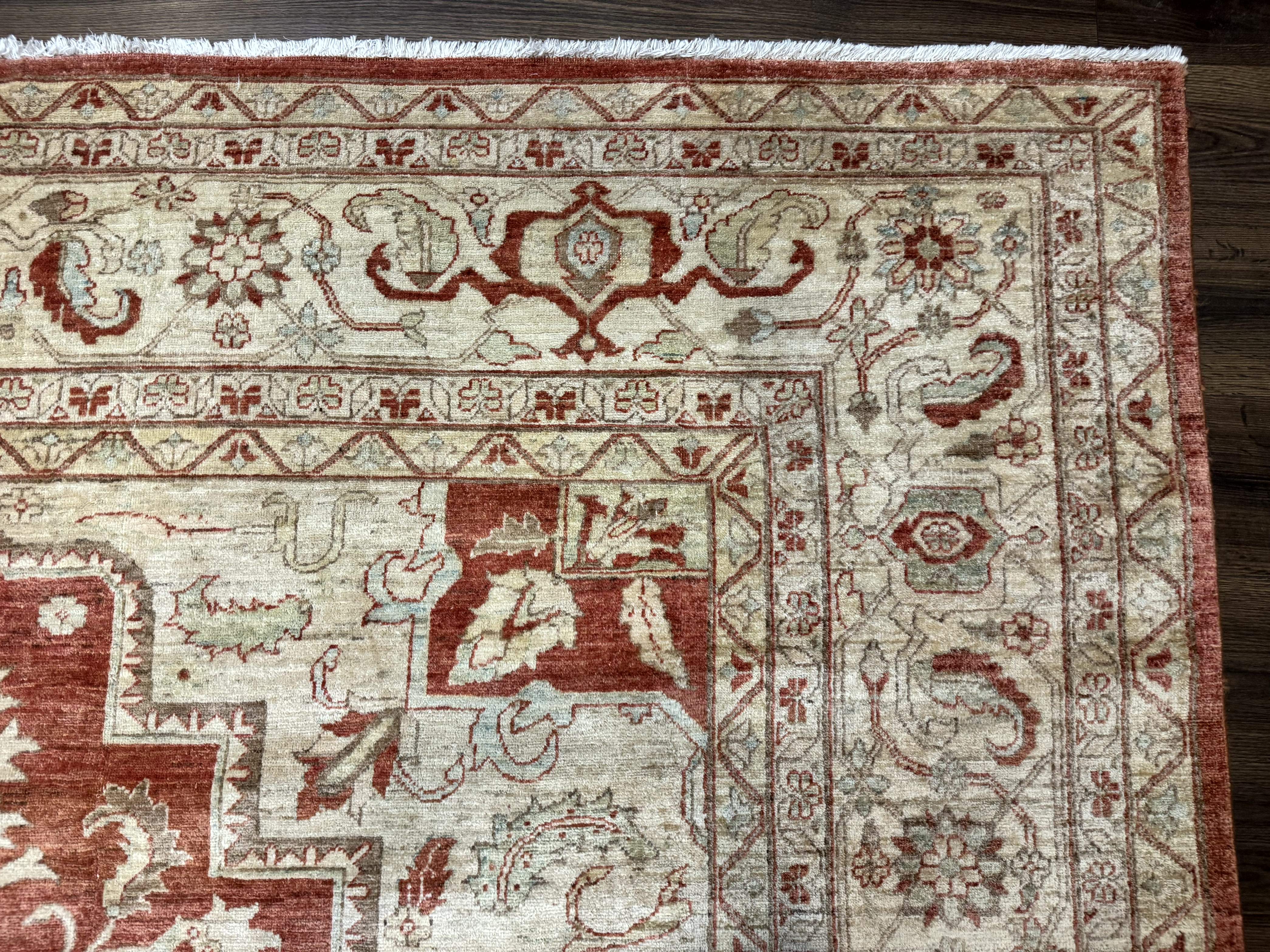 Turkish Heriz Serapi Rug 9x13, Geometric Medallion - Jewel Rugs