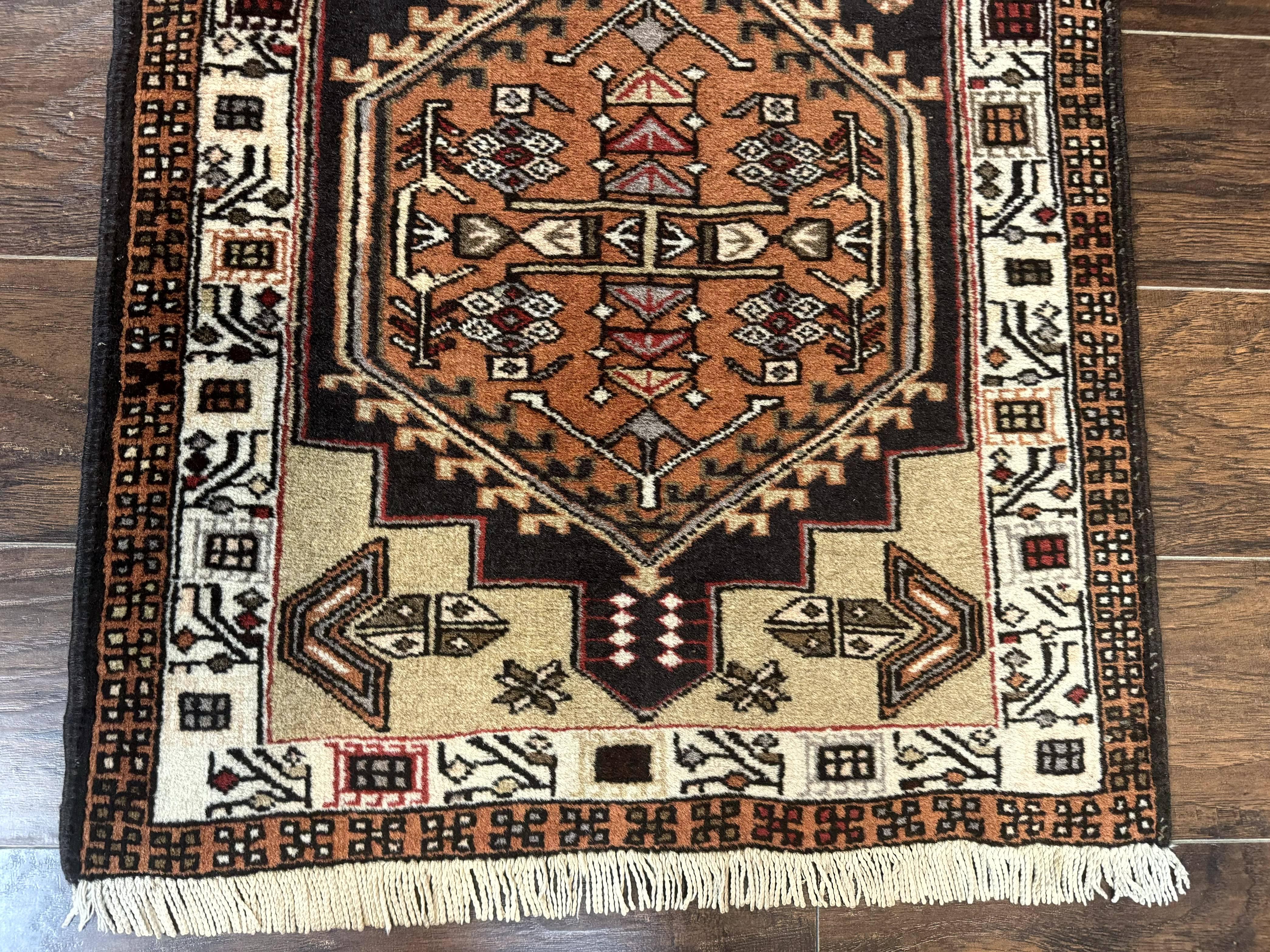 Persian Tribal Runner Rug 2.4 x 9.4, Geometric Medallions, Sarab Runner - Jewel Rugs