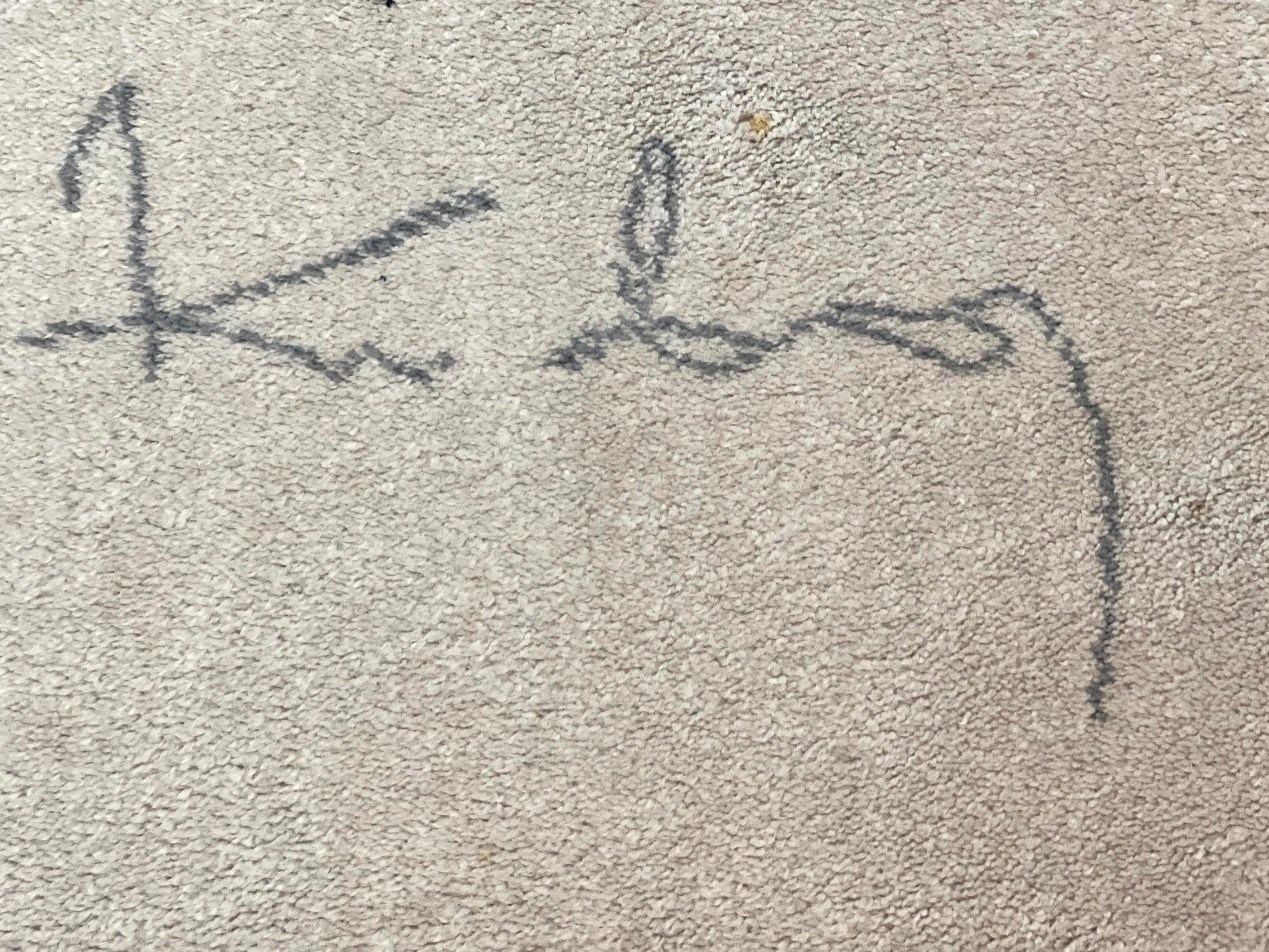 Danish Rya Shag Rug 6x9, EGE Axminster Carpet, Ivory, Modern Abstract Rug, Signed by Designer - Jewel Rugs