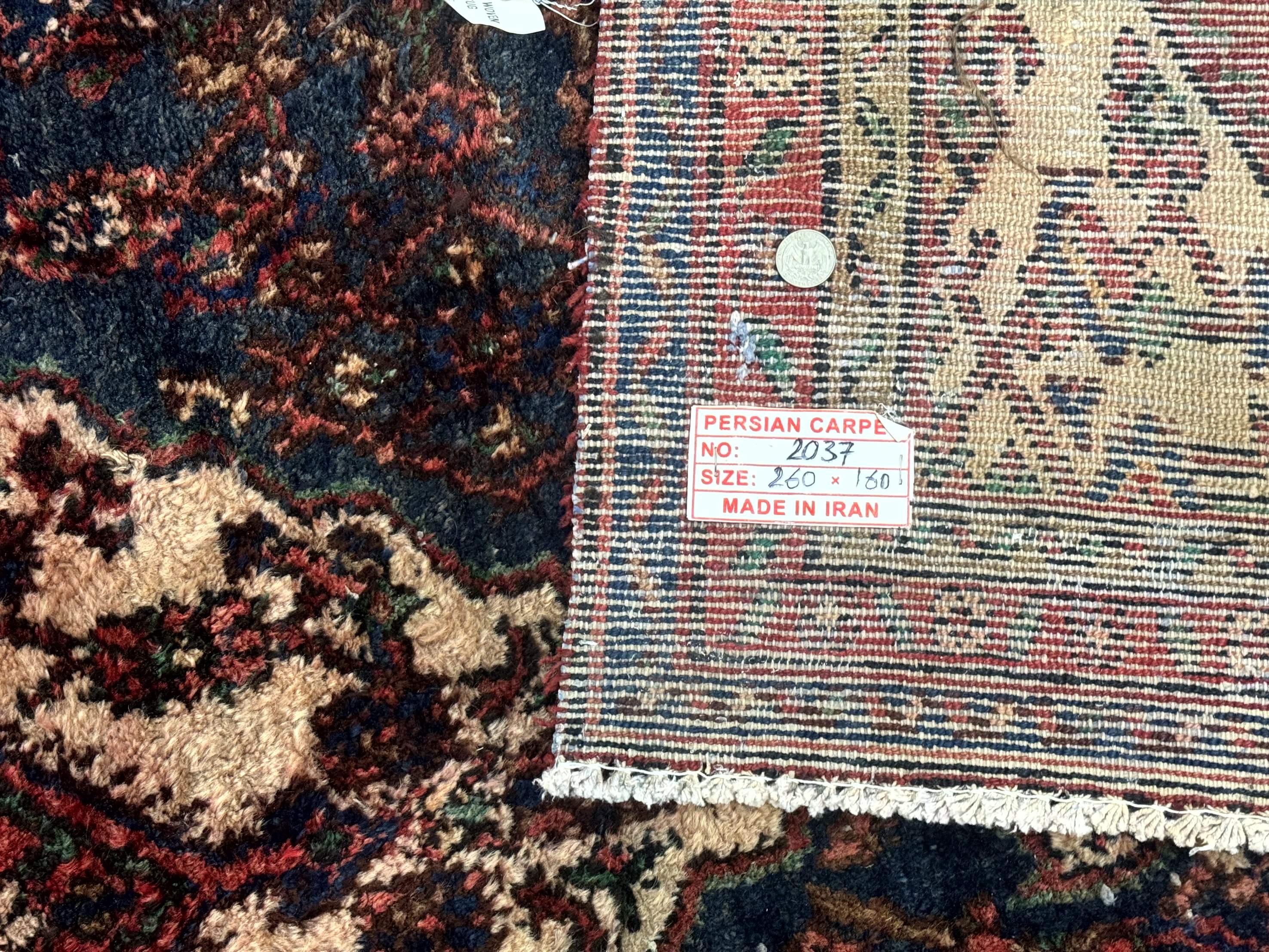 Antique Persian Hamadan Rug 6x9 – Blue and Red, Hand-Knotted Wool Carpet - Jewel Rugs