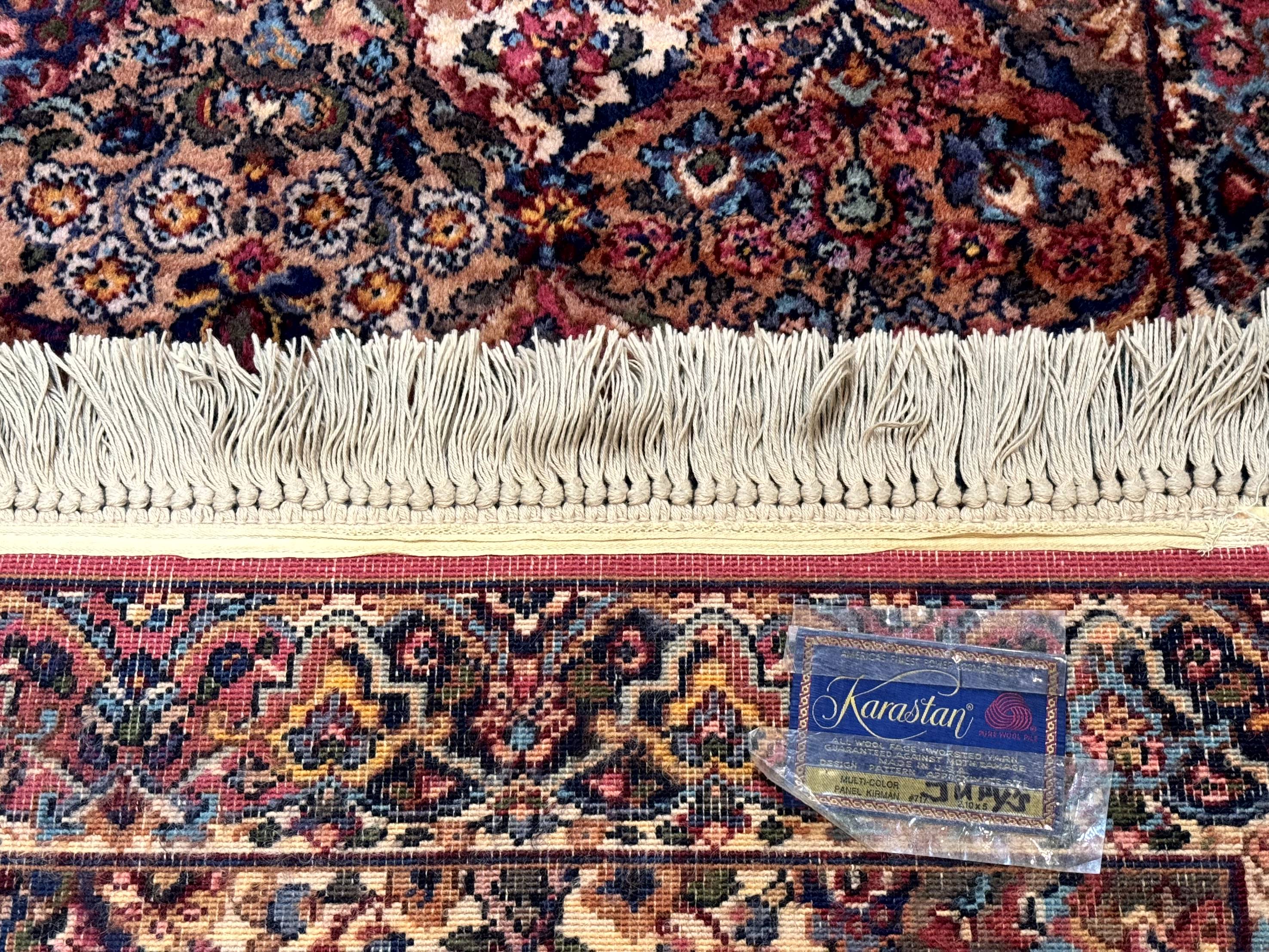 Karastan Rug 3x5 Multicolor Panel Kirman #717, Original 700 Series, Wool Pile, Discontinued - Jewel Rugs