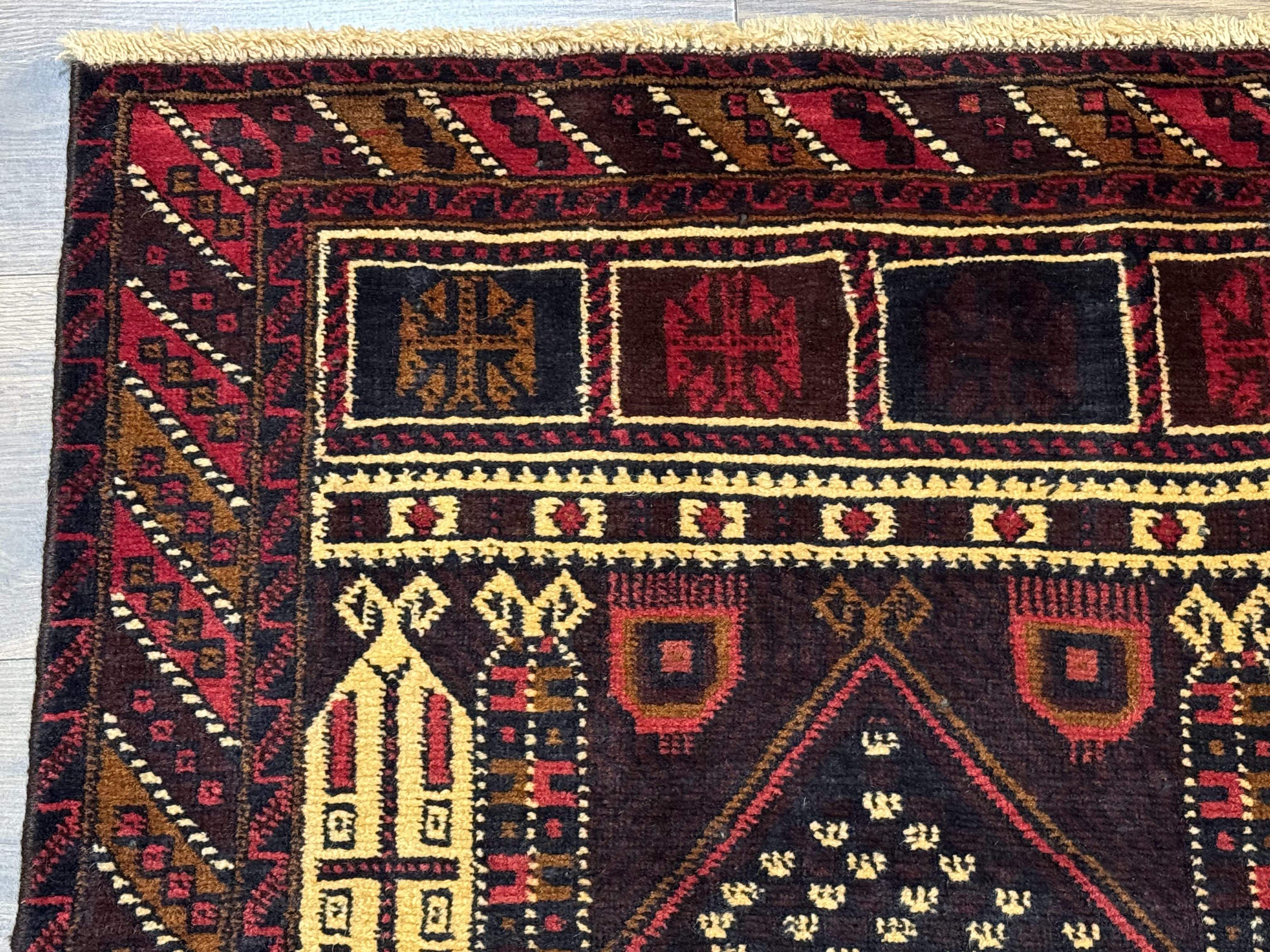 Persian Baluchi Prayer Rug 3x5 - Jewel Rugs