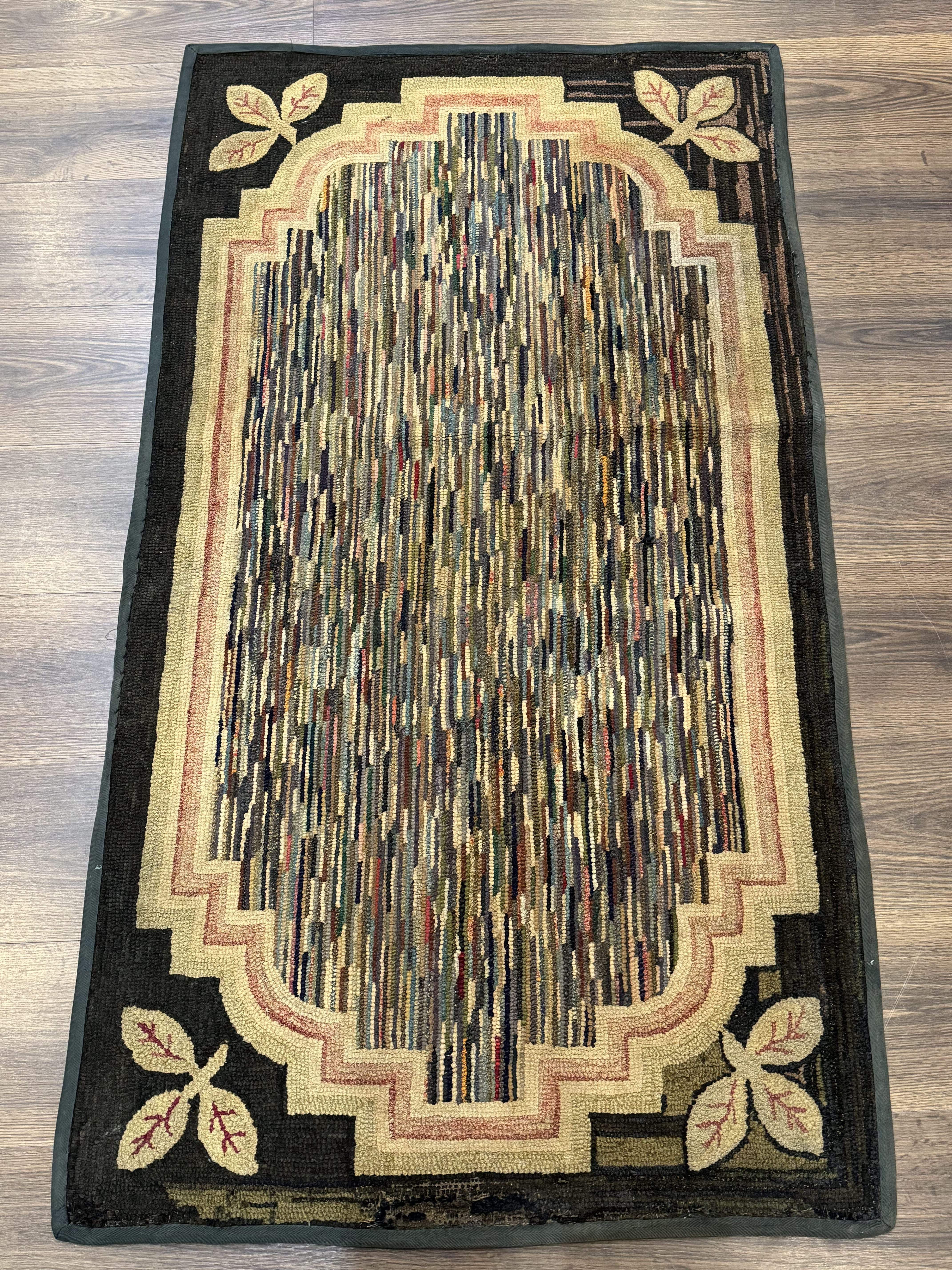 Vintage American Hooked Rug 3x5, Antique Hook Rug - Jewel Rugs