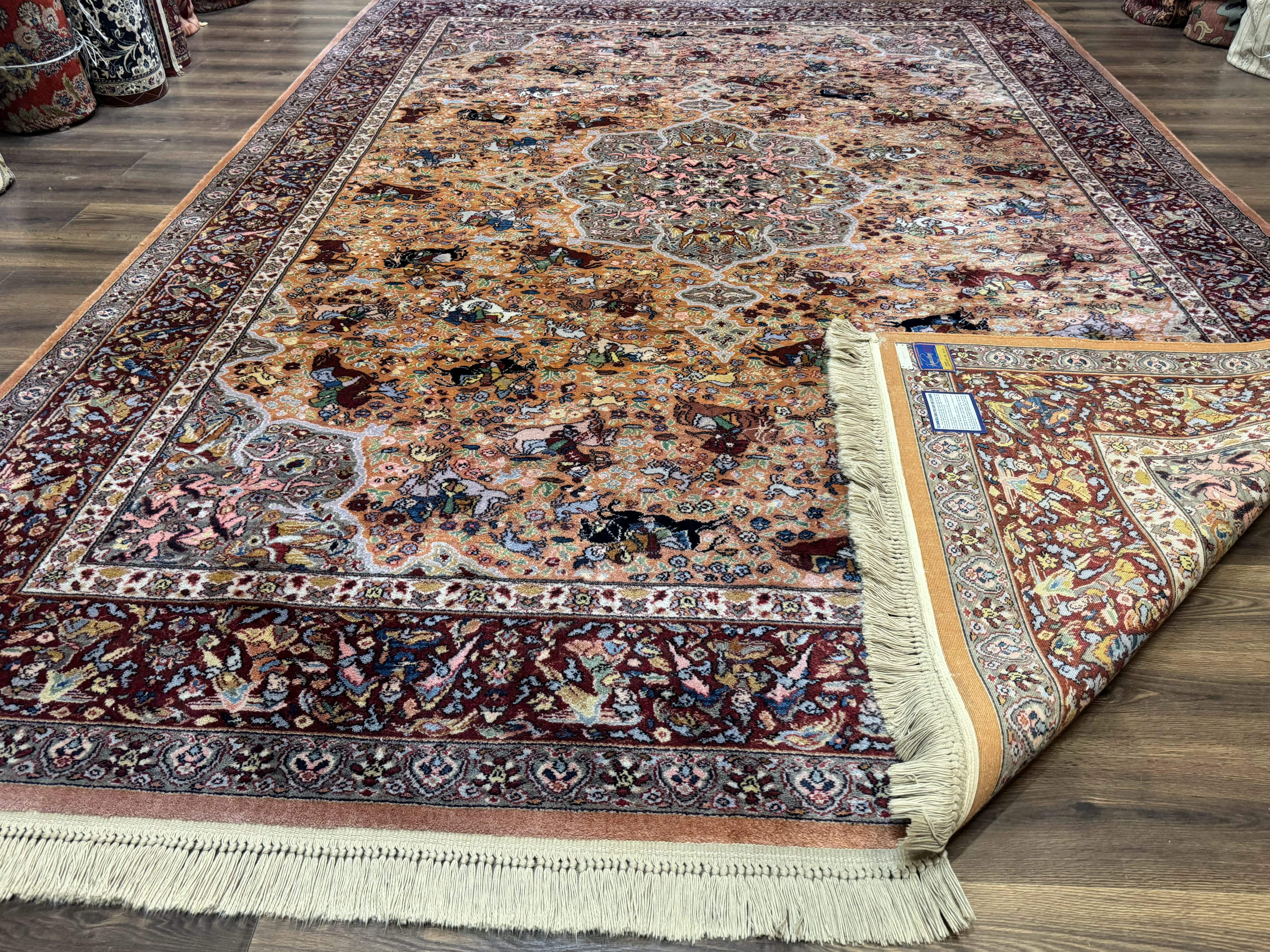 Karastan Rug 10x14 - Persian Hunting Rug #723 - Wool Pile, Vintage - Jewel Rugs