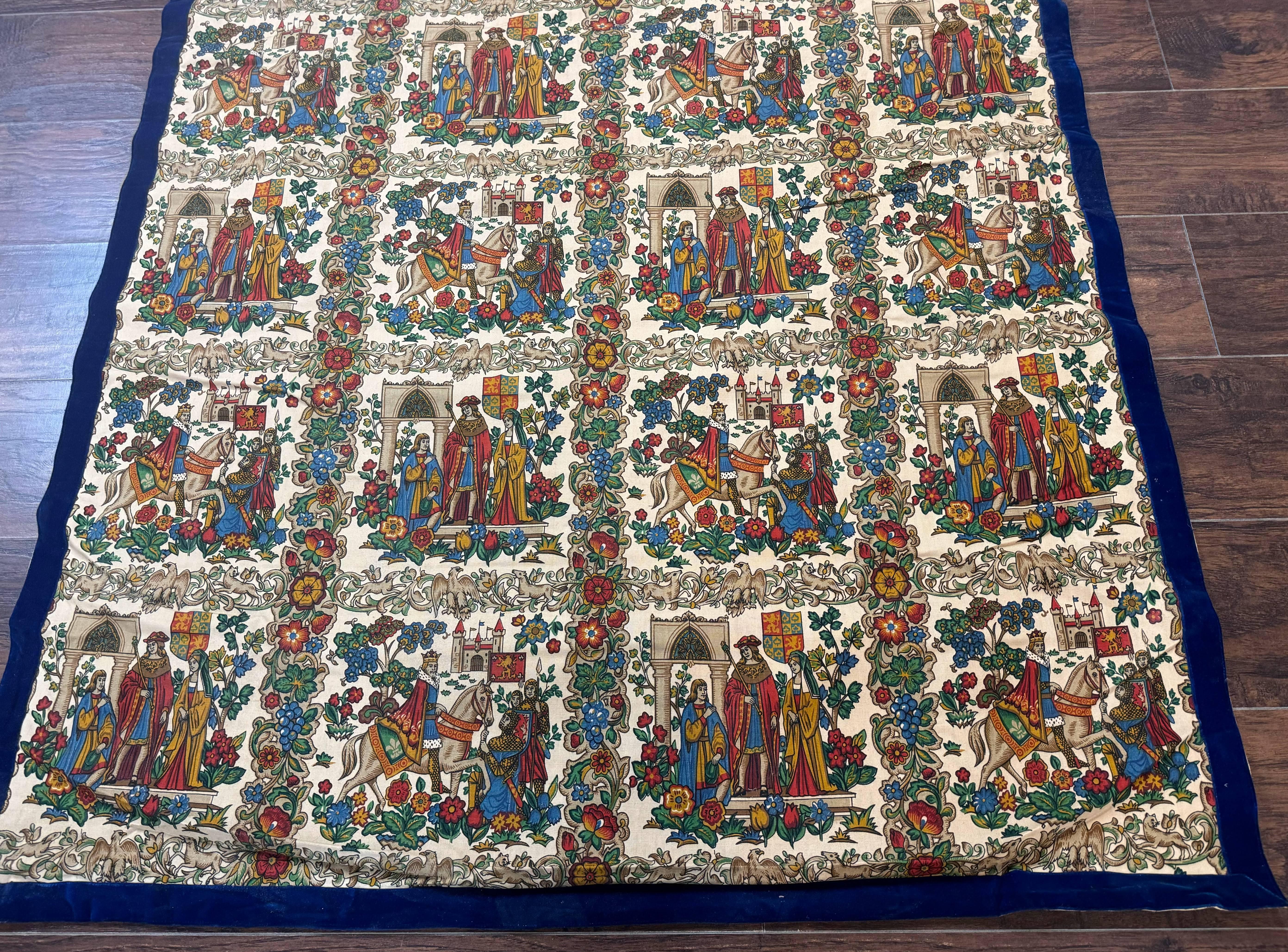 Vintage European Tapestry 4x4, Medievel Design - Jewel Rugs