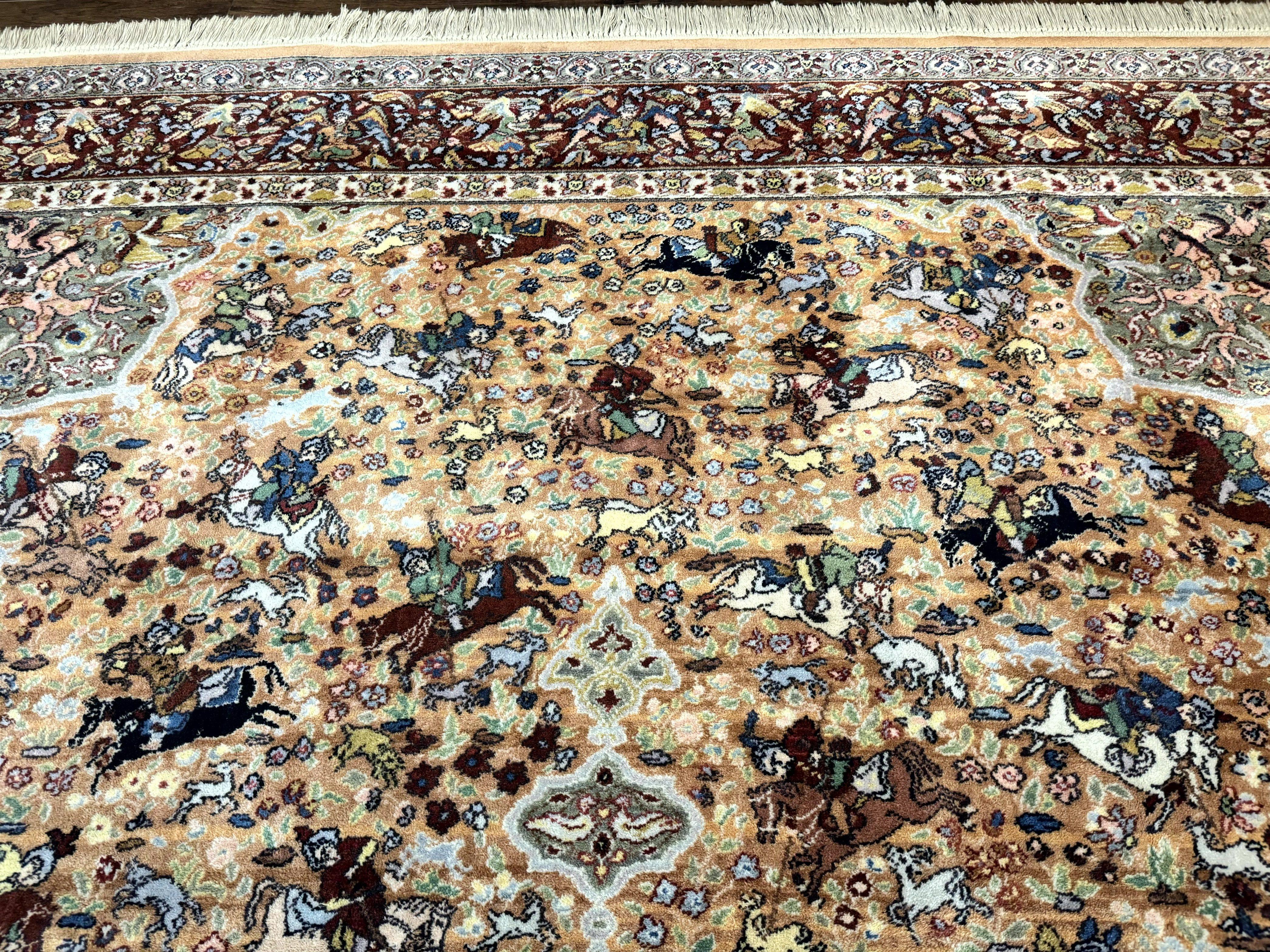 Karastan Rug 10x14 - Persian Hunting #723 - Wool Pile, Vintage - Jewel Rugs