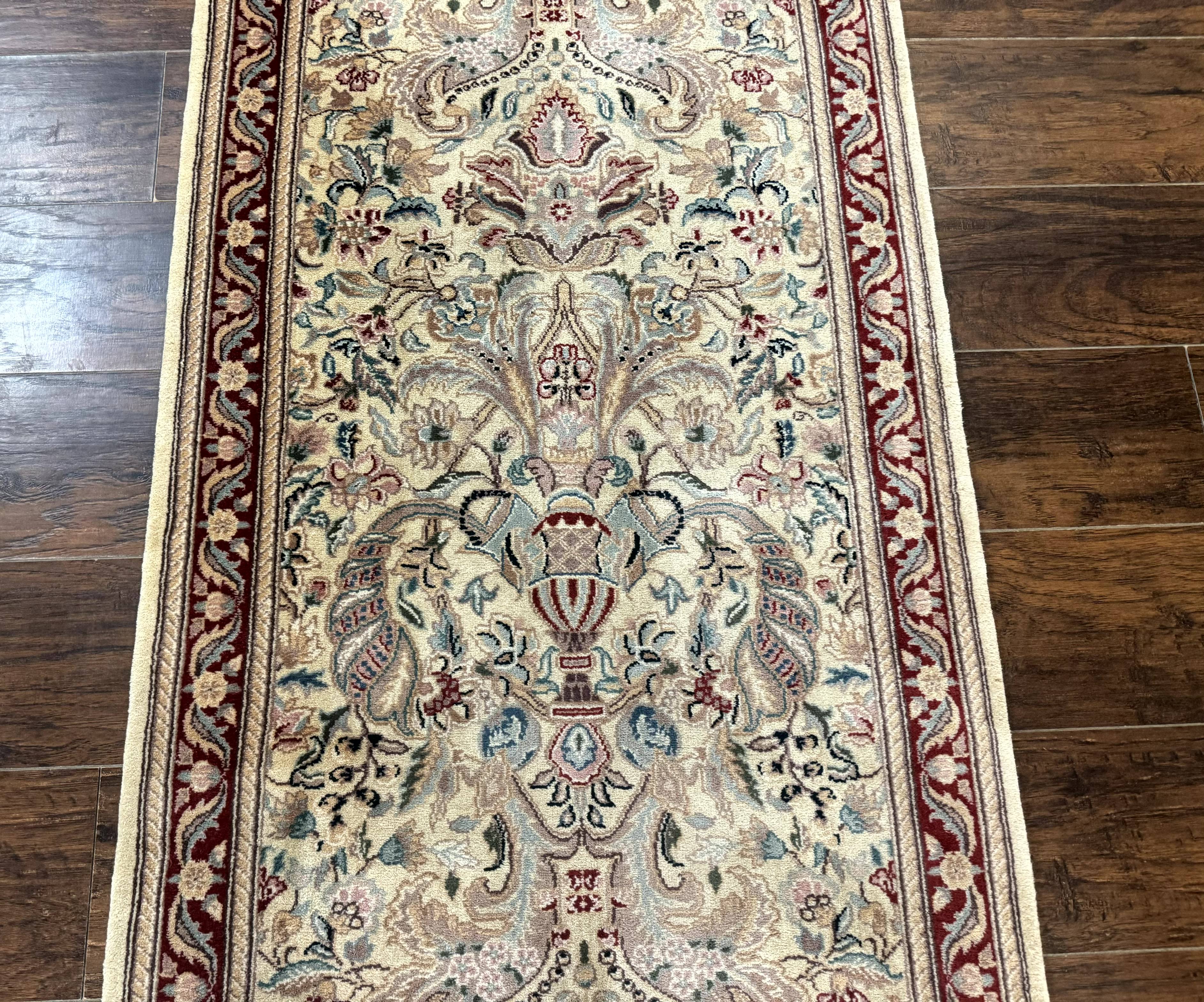 Pakistani Runner Rug 2.8 x 14, Pak Persian Hallway Rug, Cream Color - Jewel Rugs