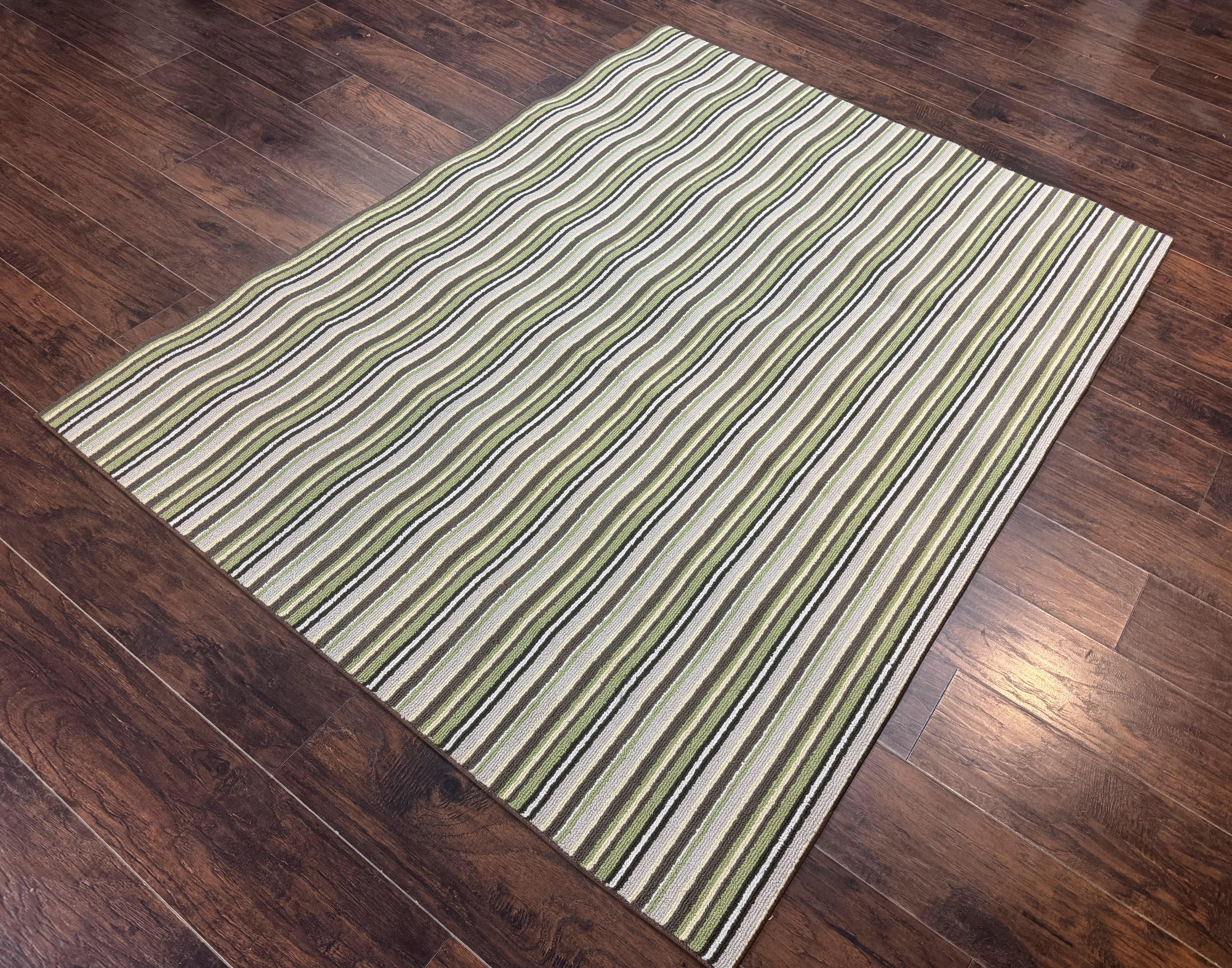 Stark Power Loomed Striped Rug 5x6, Multicolor Vintage Stark Carpet - Jewel Rugs