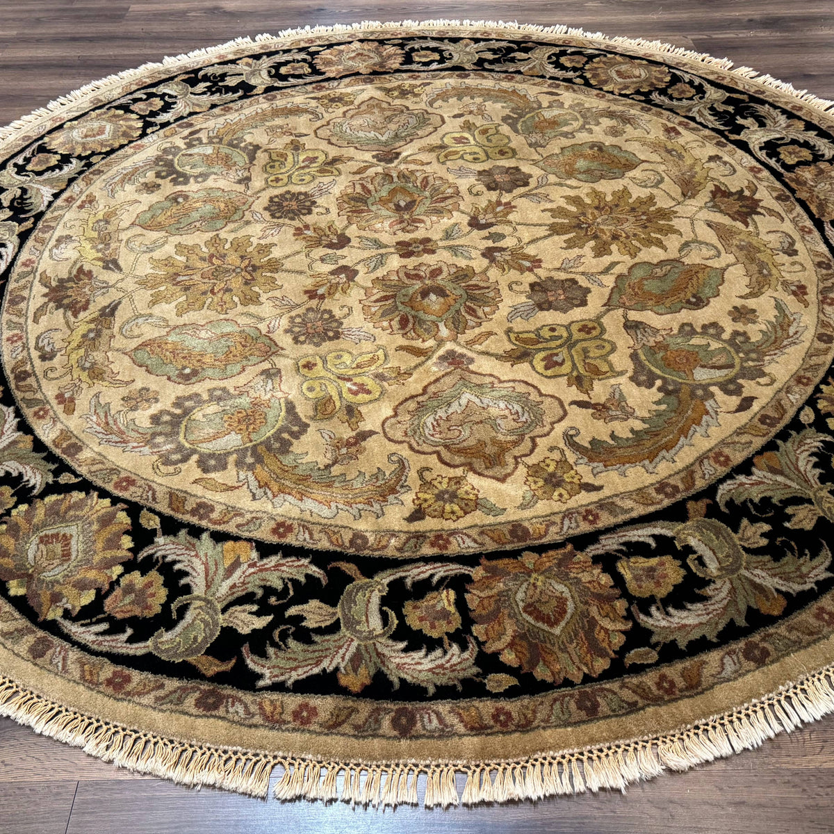 Indo Mahal Round Rug 8x8, Wool Handmade Indian Carpet – Jewel Rugs
