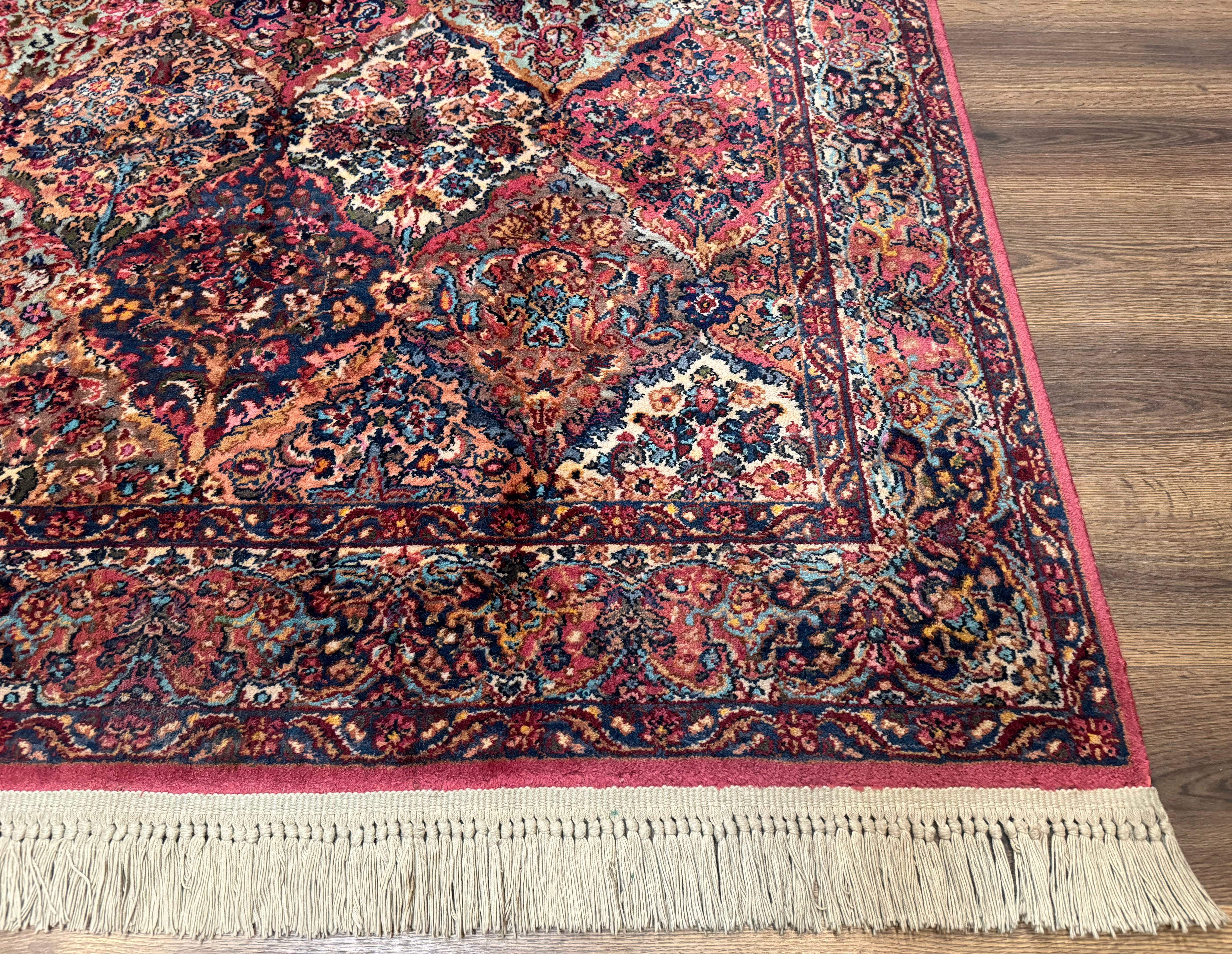 5.9 x 9 Karastan Rug Multicolor Panel Kirman #717, Original 700 Series, Wool - Jewel Rugs