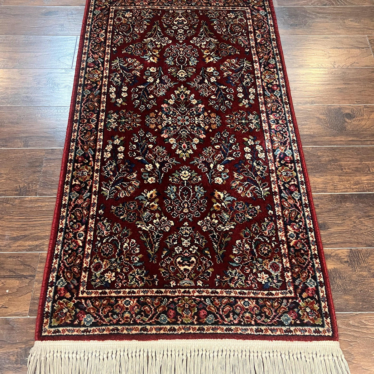 Karastan Rug 3x5 Red Sarouk #785, Small Karastan Wool Pile Rug, Origin ...