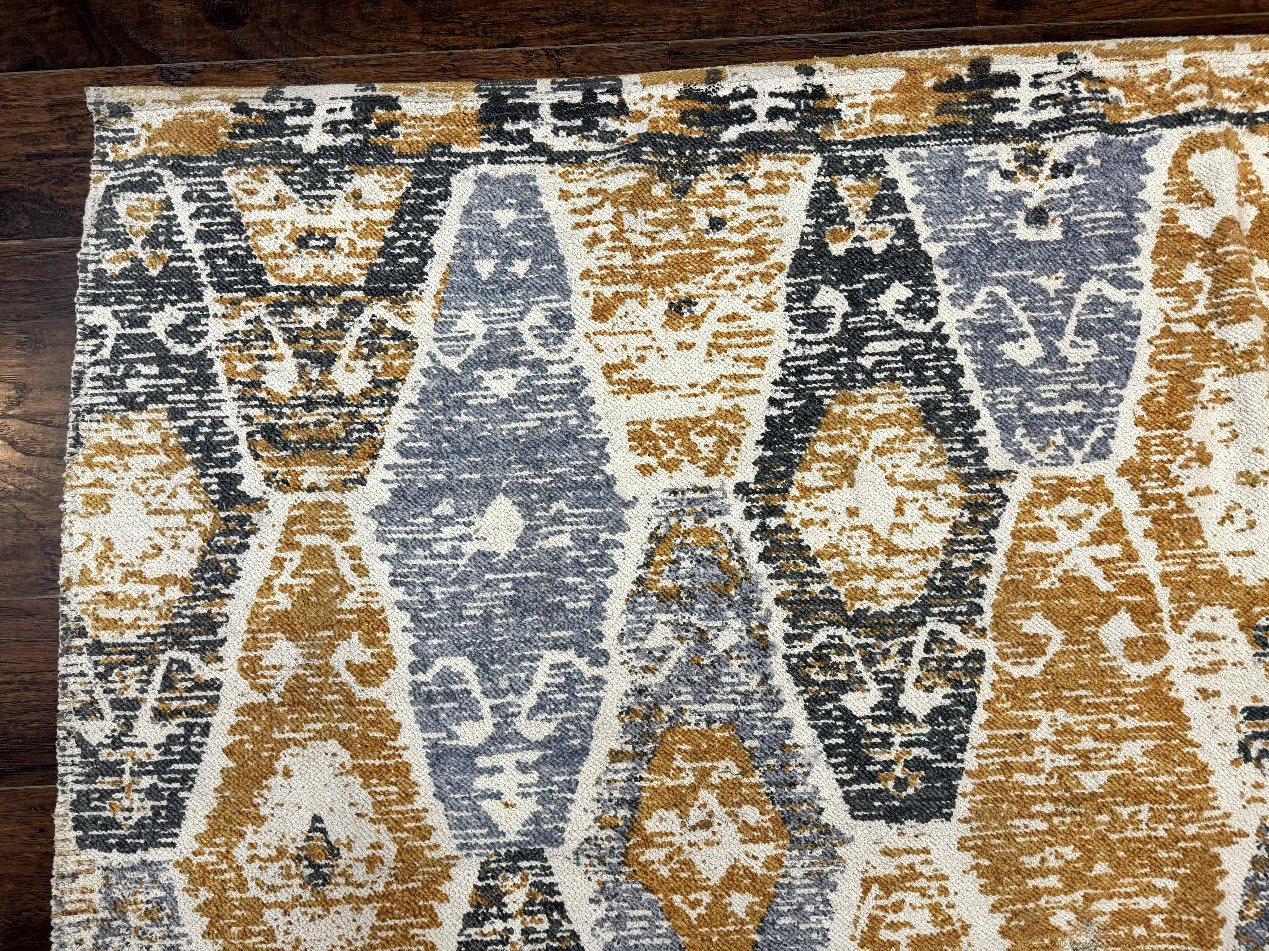 Handmade Contemporary Modern Indian Rug 8x10, Colorful - Jewel Rugs