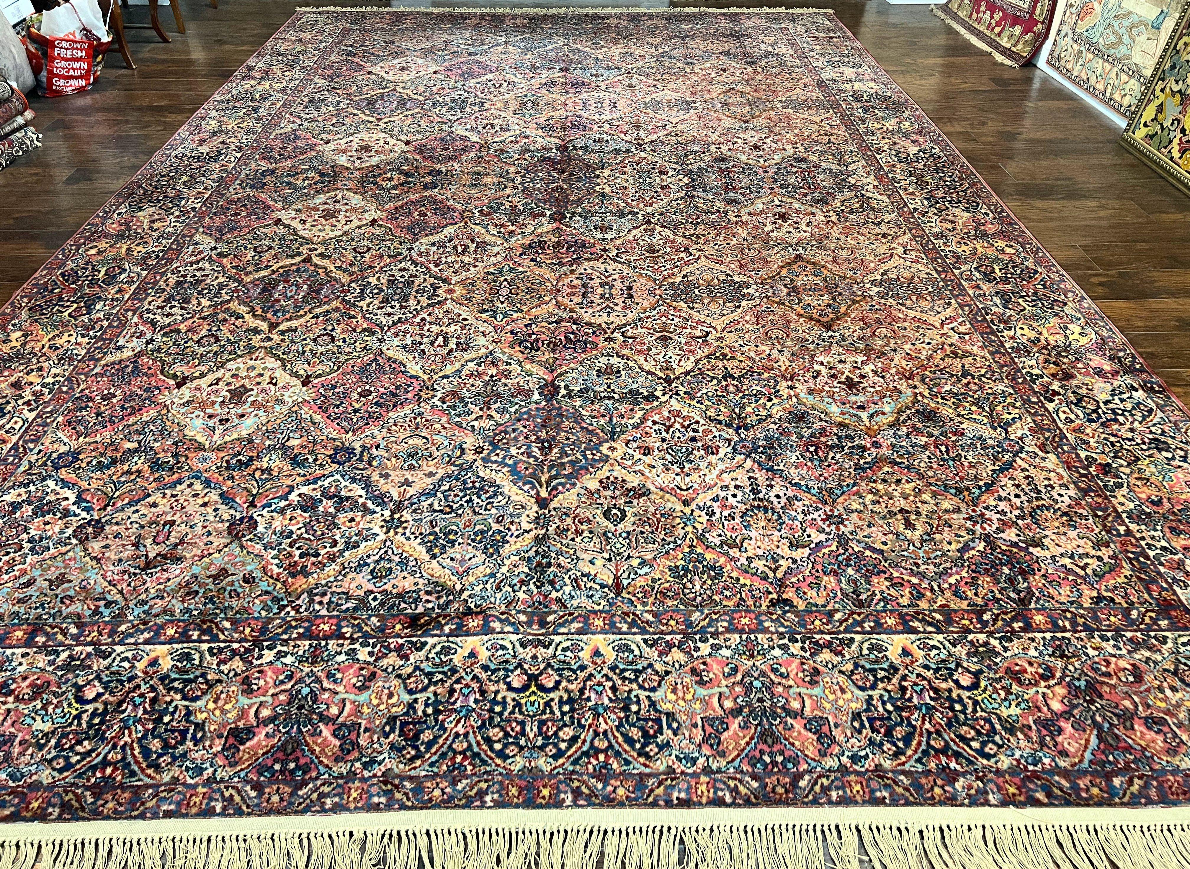 Large Karastan Rug 12x18, Karastan Multicolor Panel Kirman Rug #717, Wool Karastan Rug 12 x 18, Vintage Original 700 Series - Jewel Rugs