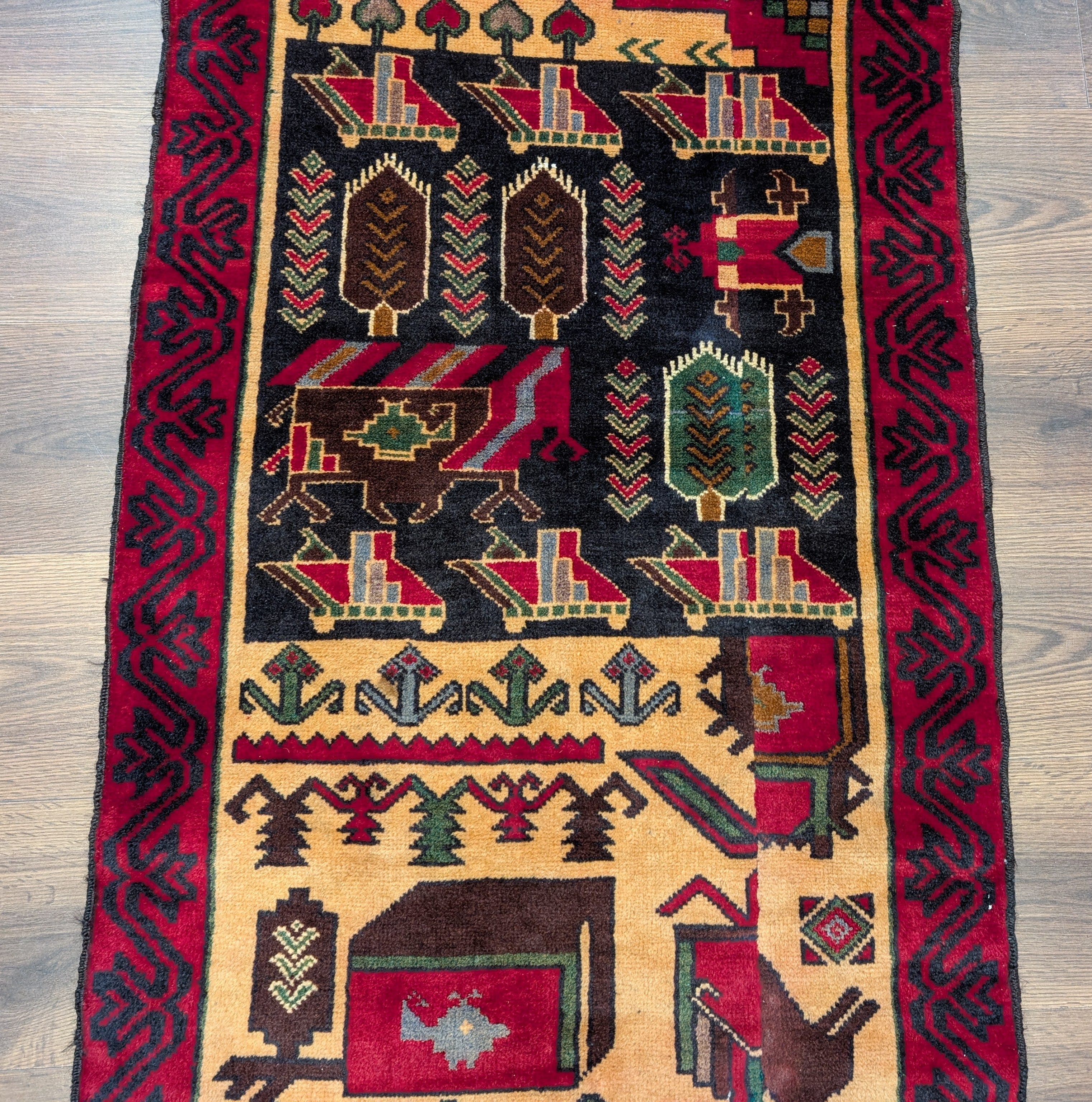 Afghan Rug 2.5 x 4.5, Baluch Rug, Tribal Rug, Handmade, Wool, New - Jewel Rugs