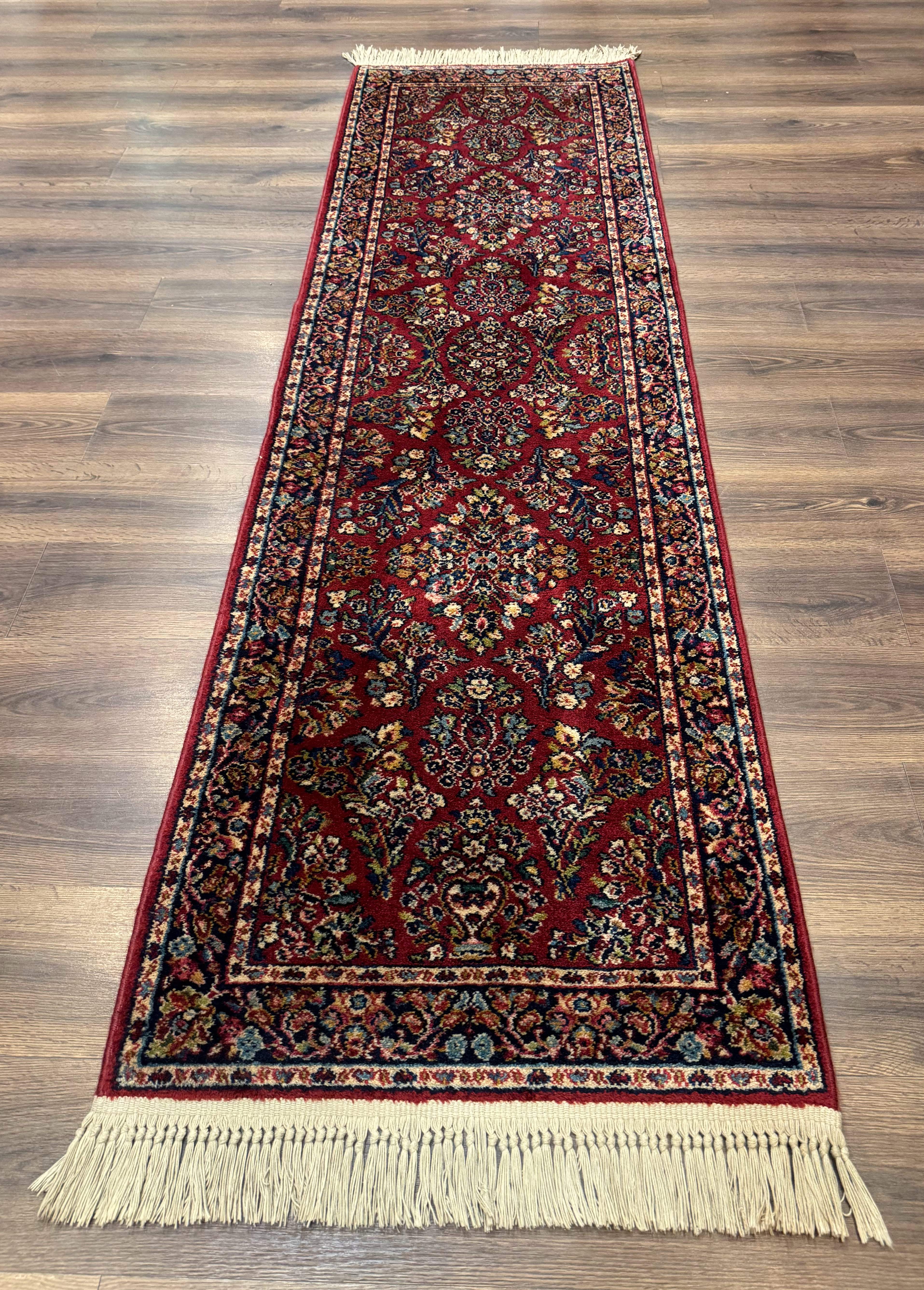 Karastan Runner Rug 2.6 x 8.6, Red Sarouk #785, Original 700 Series, Wool, Rare - Jewel Rugs