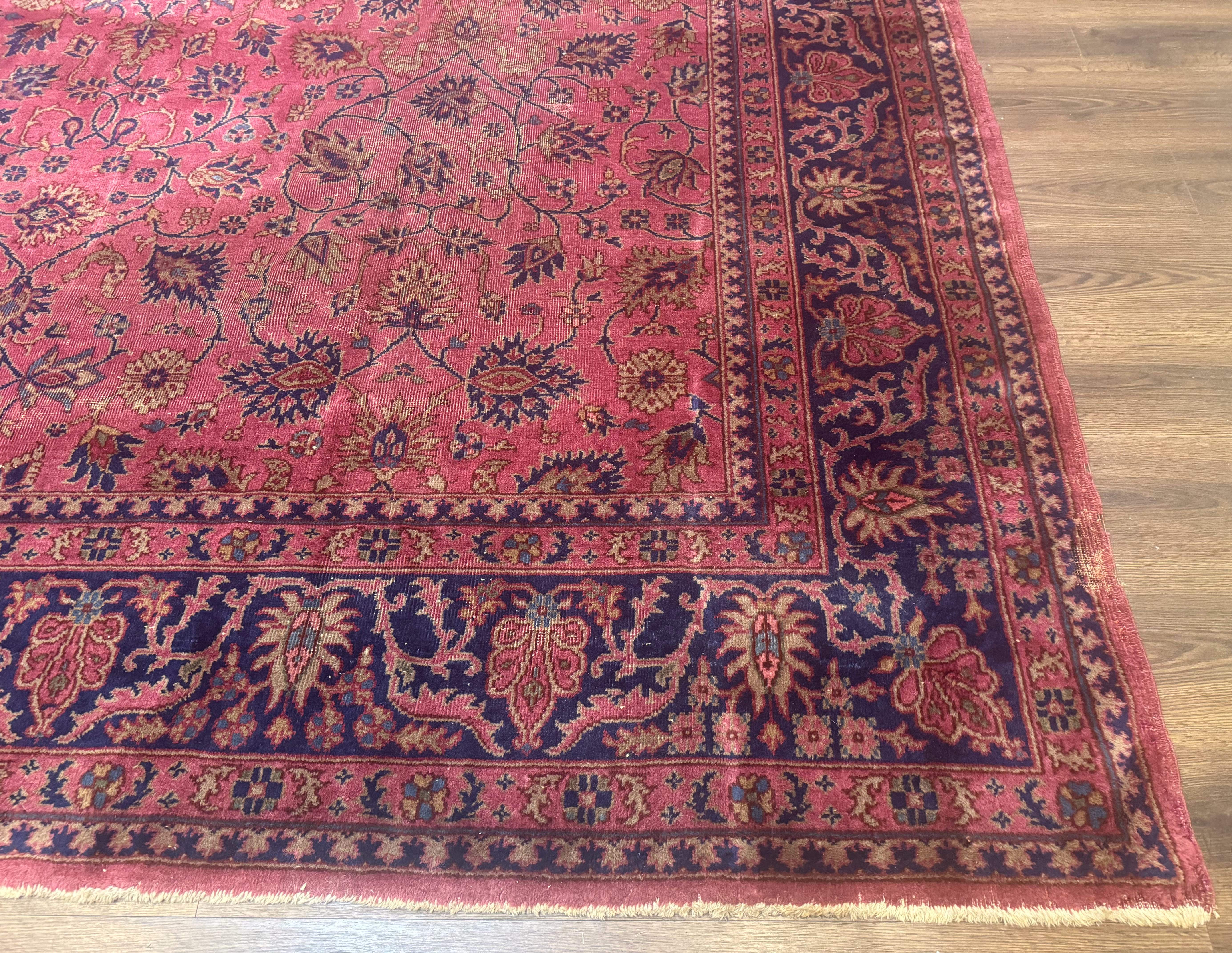 Turkish Sparta Rug 10x16 – Red Hand-Knotted Wool Antique Carpet - Jewel Rugs