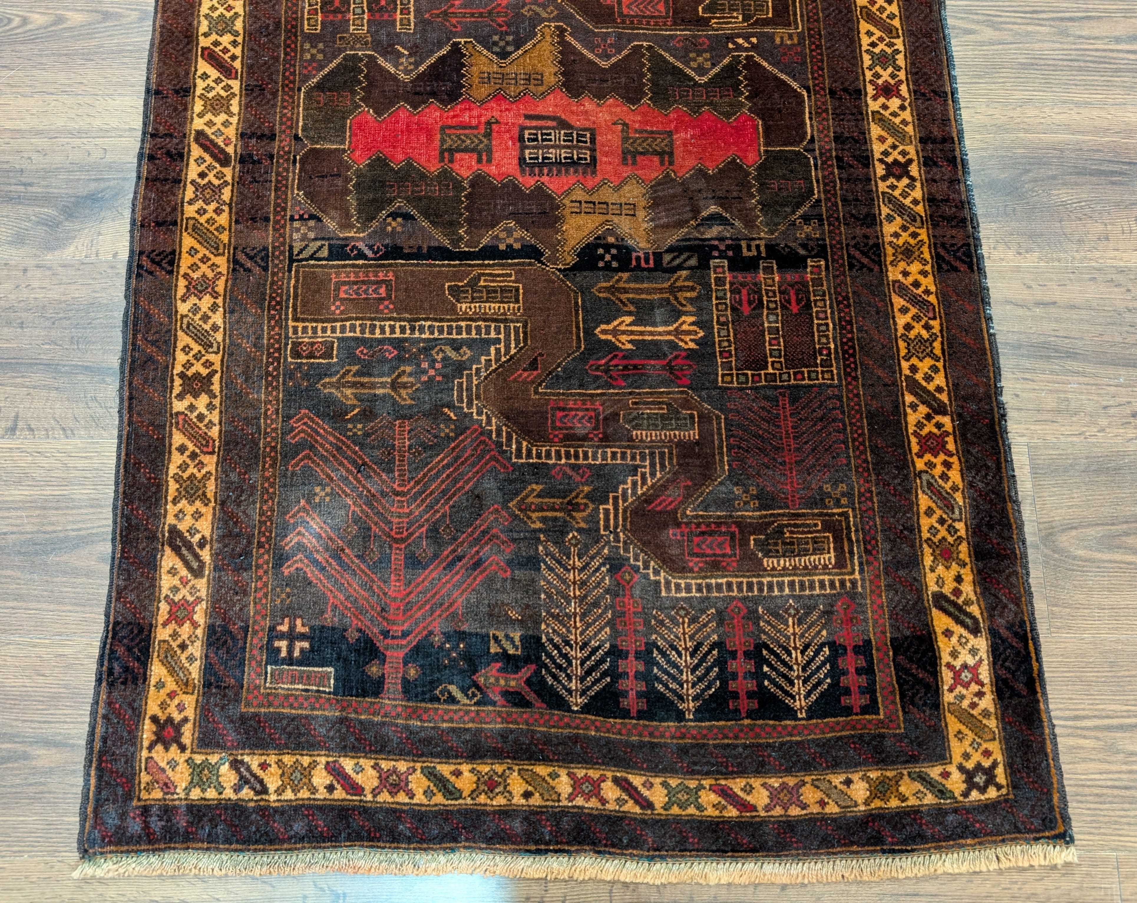 Afghan War Rug 3x5, Tanks, New, Baluchi Rug, Handmade - Jewel Rugs
