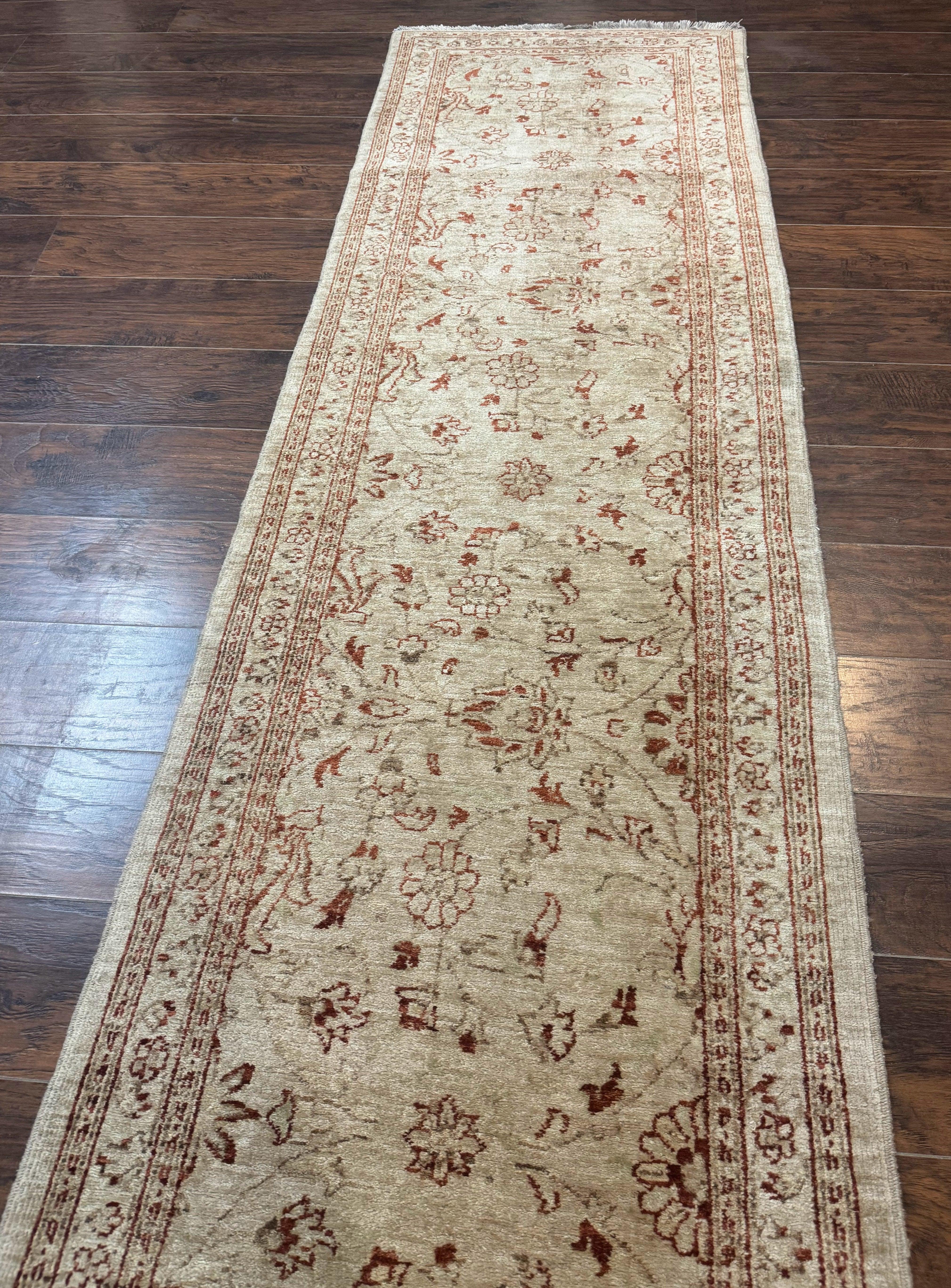 Peshawar Runner Rug 3 x 9.7, Pakistani Oriental Runner Rug, Vintage Rug for Modern Home, Runner for Hallway or Kitchen, Oushak Runner - Jewel Rugs