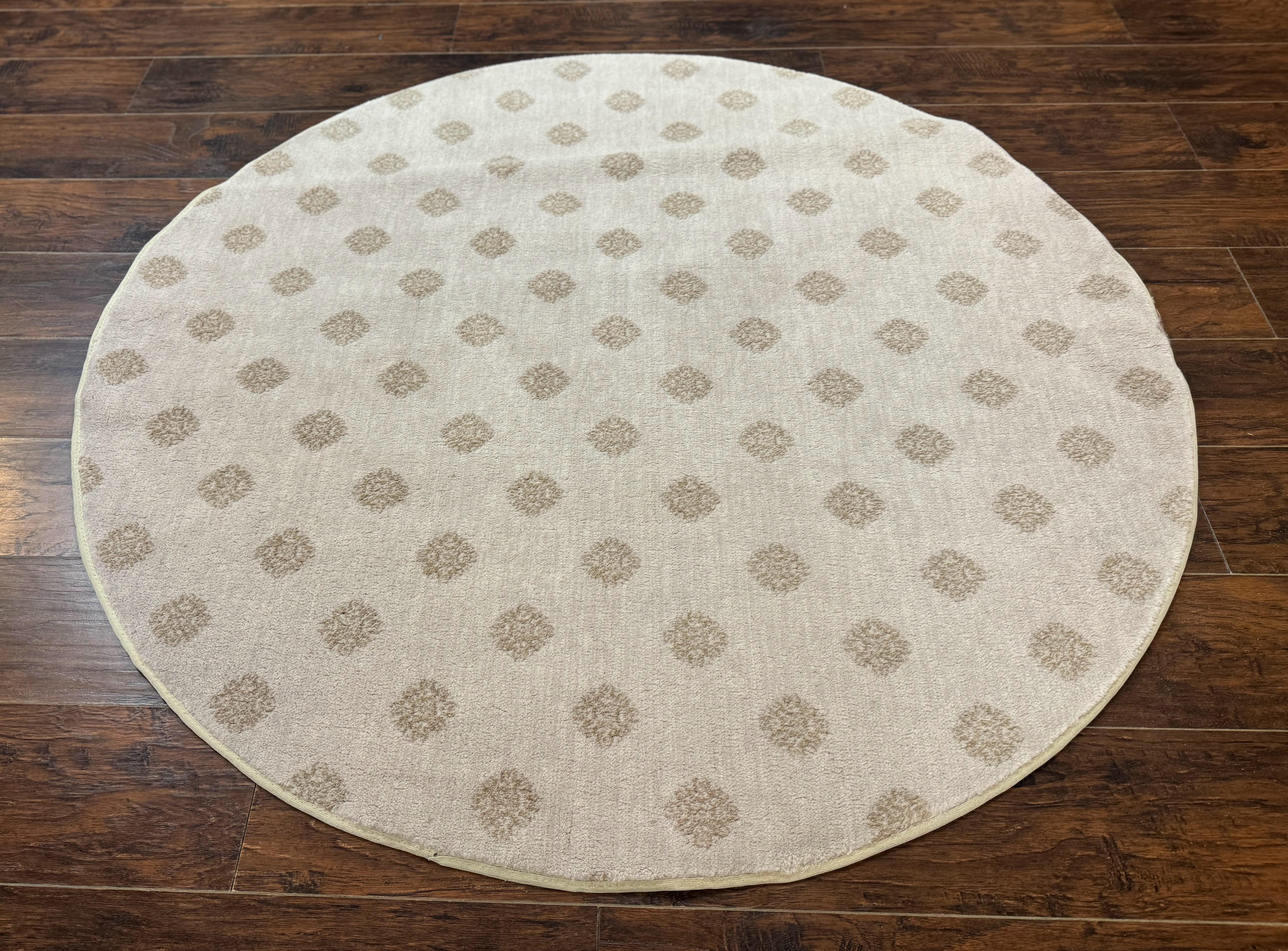 Round Power Loomed Rug 5x5, Contemporary Modern Round Carpet, 5ft Round - Jewel Rugs