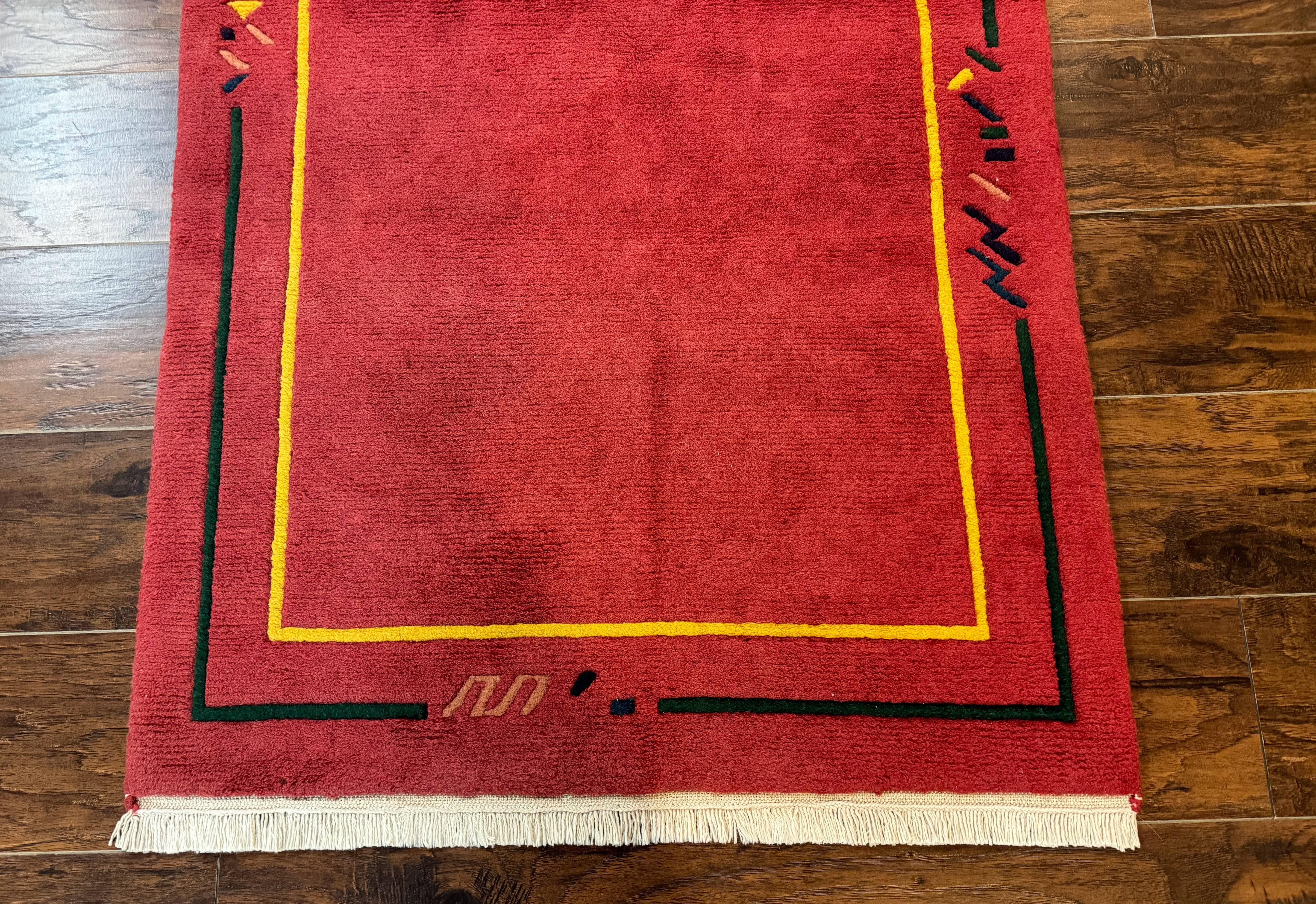 Indo Persian Gabbeh Rug 3x5, Red - Jewel Rugs